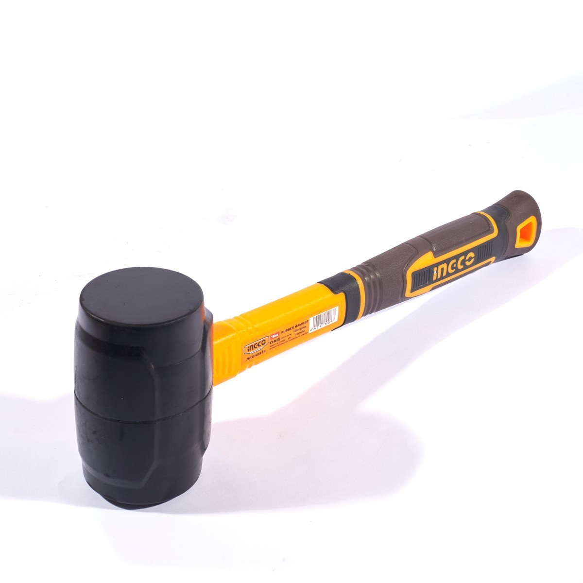 INGCO HRUH8816 ค้อนยาง ด้ามไฟเบอร์ 16oz ดำ