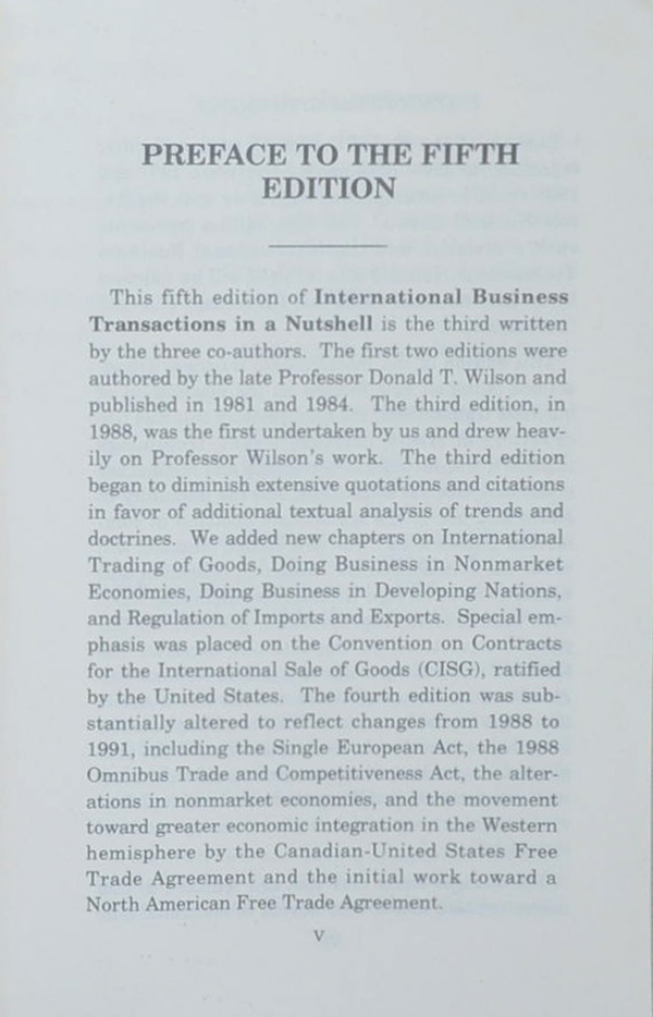International Business Transactions 5th Fd. (ขายตามสภาพ)