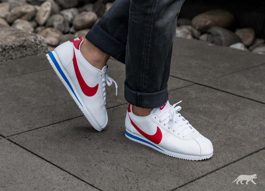 Nike Cortez Leather White Red
