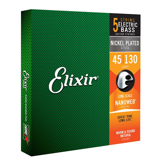 Elixir - Electric Bass Nickel Plated Nanoweb 45-135 / 5 STRING