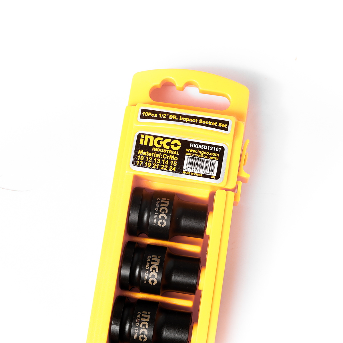 INGCO HKISSD12101 ชุดลูกบ๊อกซ์ลม 1/2" 10ชิ้น