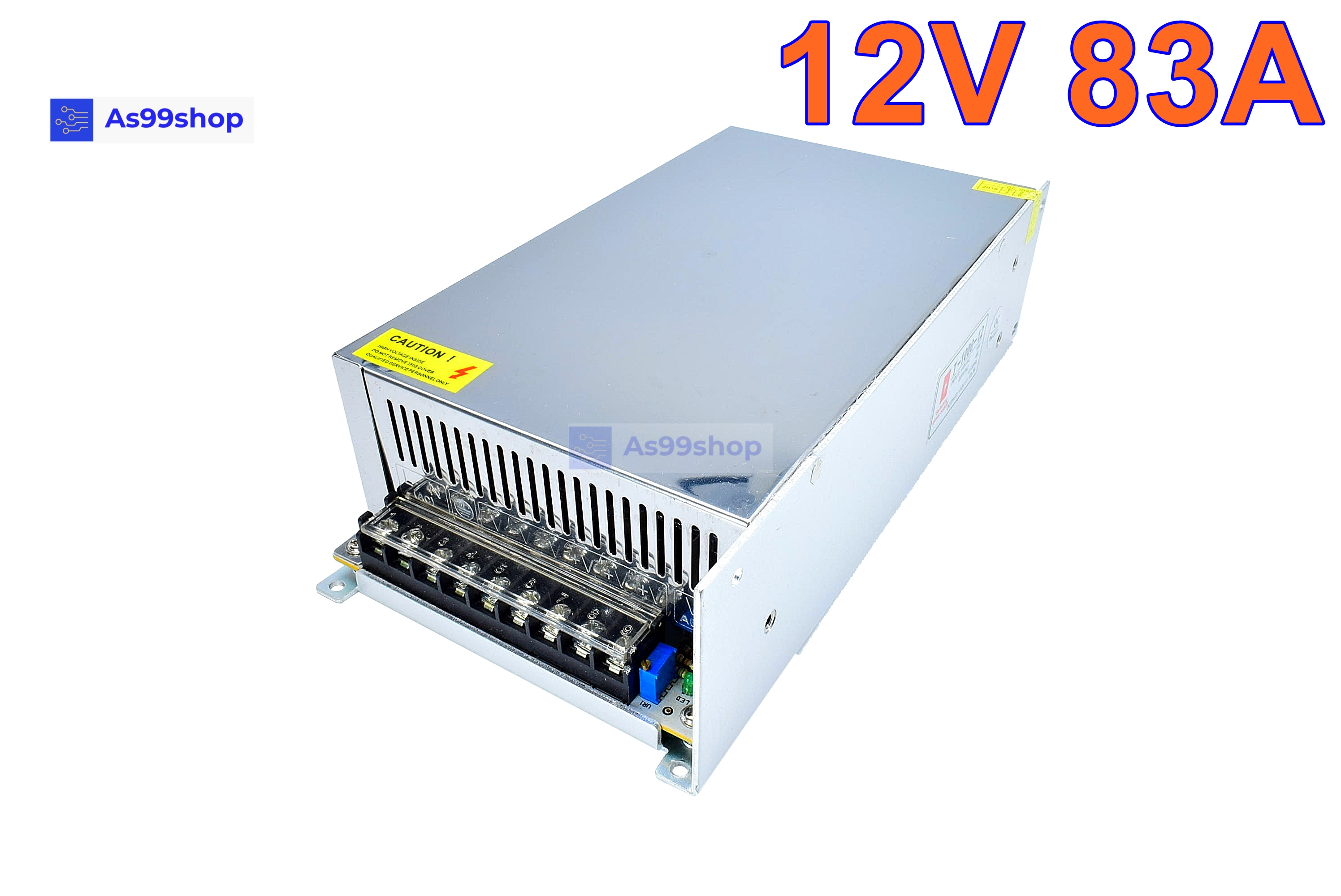 สวิตชิ่งเพาเวอร์ซัพพลาย Switching Power Supply 12V 83A 1000W(สีเงิน) T-1000-12
