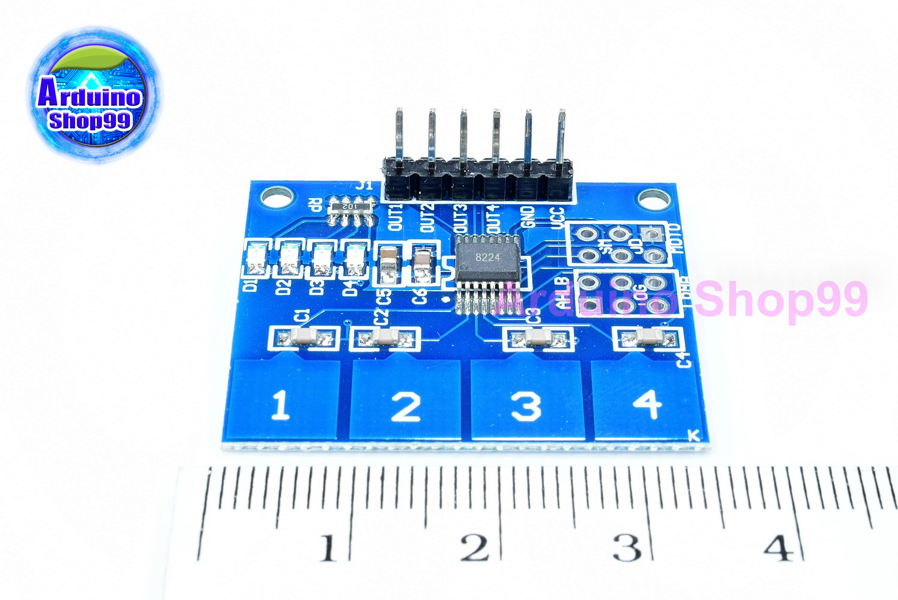 4-channel TTP224 capacitive touch module digital touch sensor human body touch switch TTP224