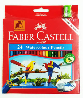 สีไม้ระบายน้ำ Faber-Castell นกแก้ว 24 สี พร้อมกบเหลาดินสอ