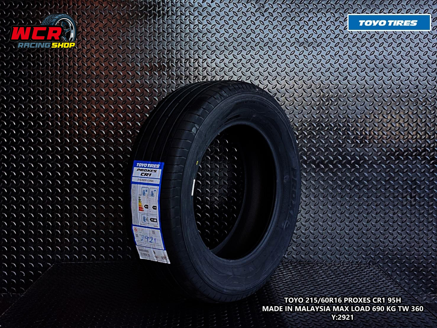 ยาง TOYO PROXES CR1 ขนาดยาง 215/60R16