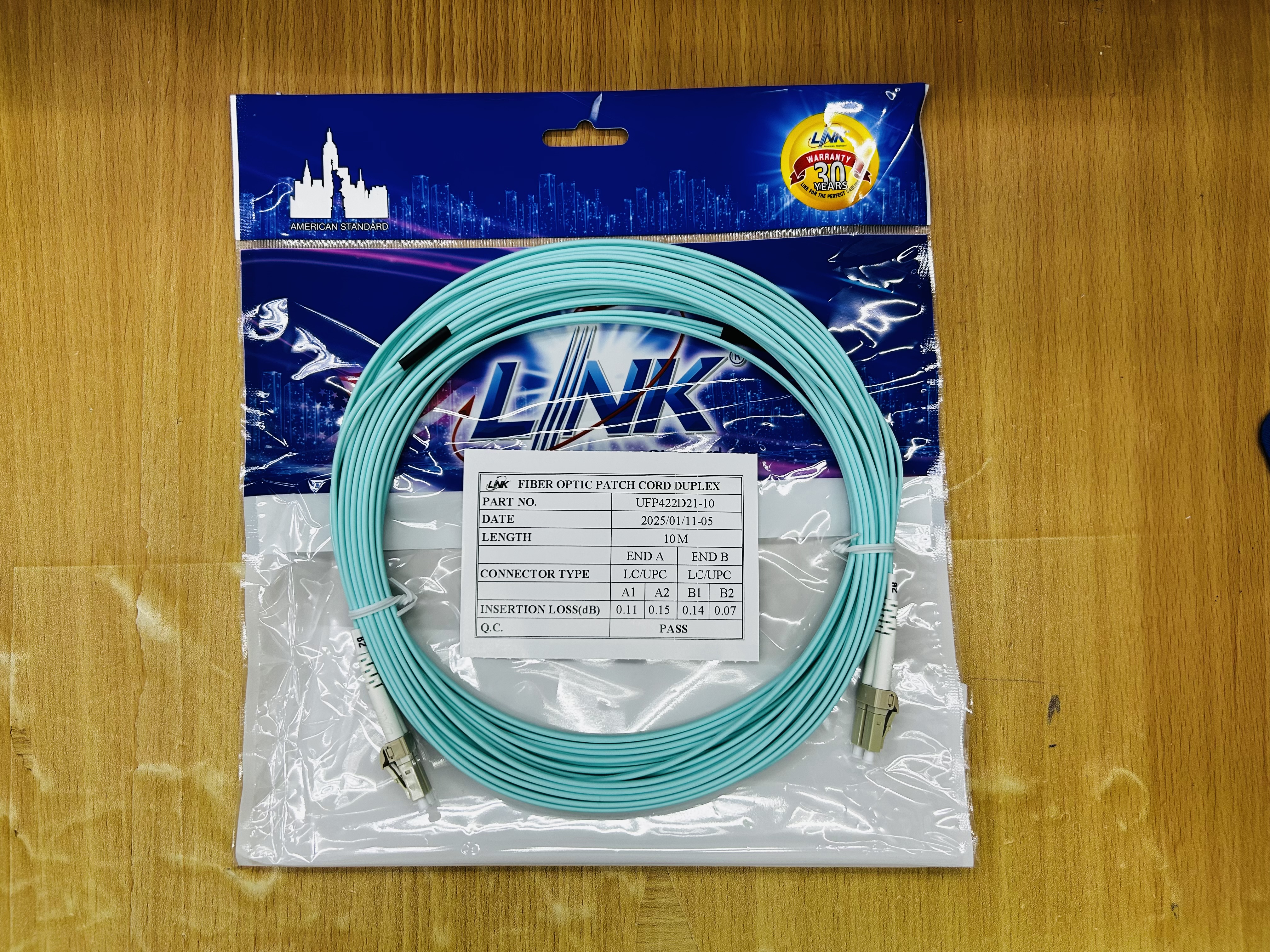 UFP422D21-10 Fiber Opti patch cord Duflex LC/LC Multimode