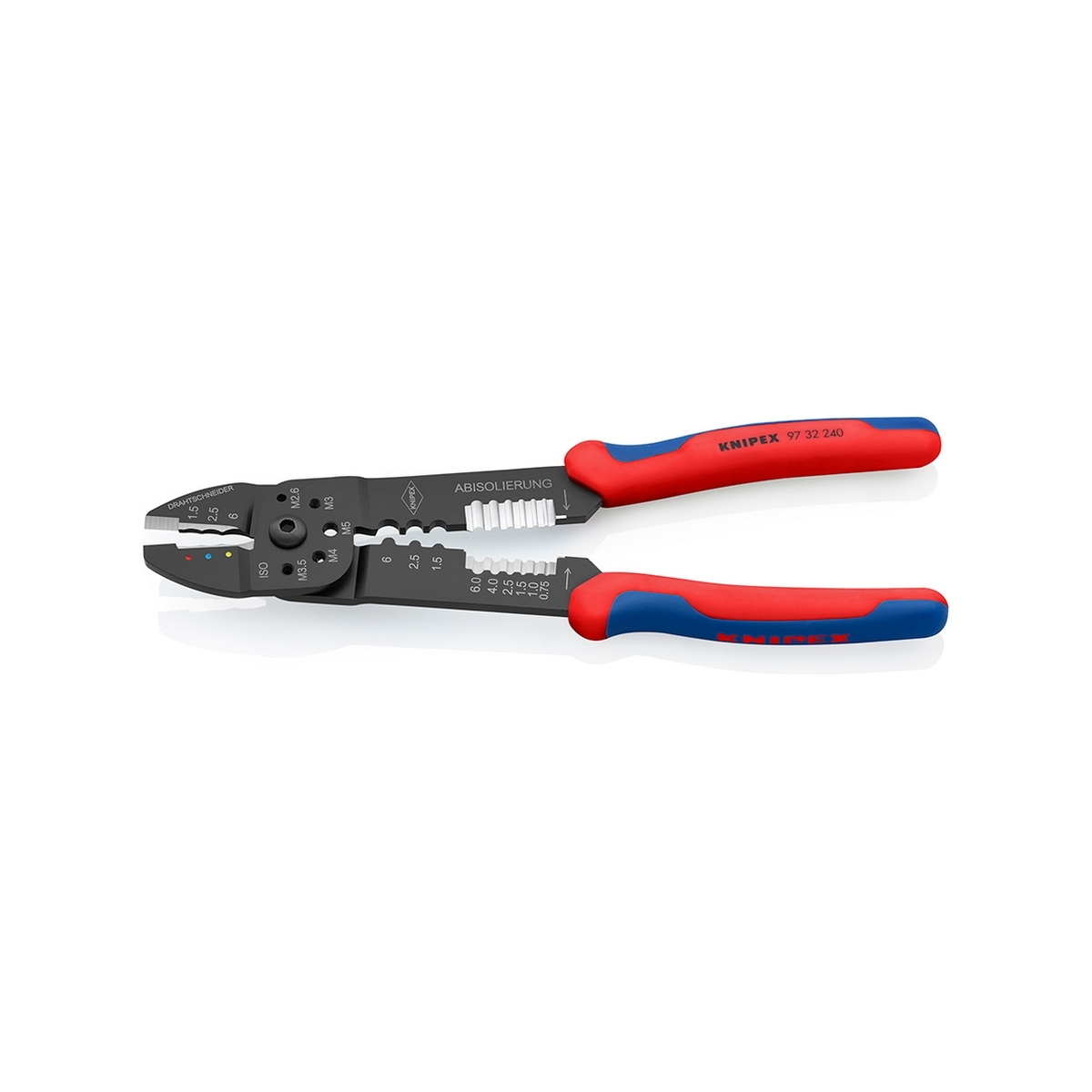 KNIPEX 97 32 240 คีมย้ำหางปลาเปลือย