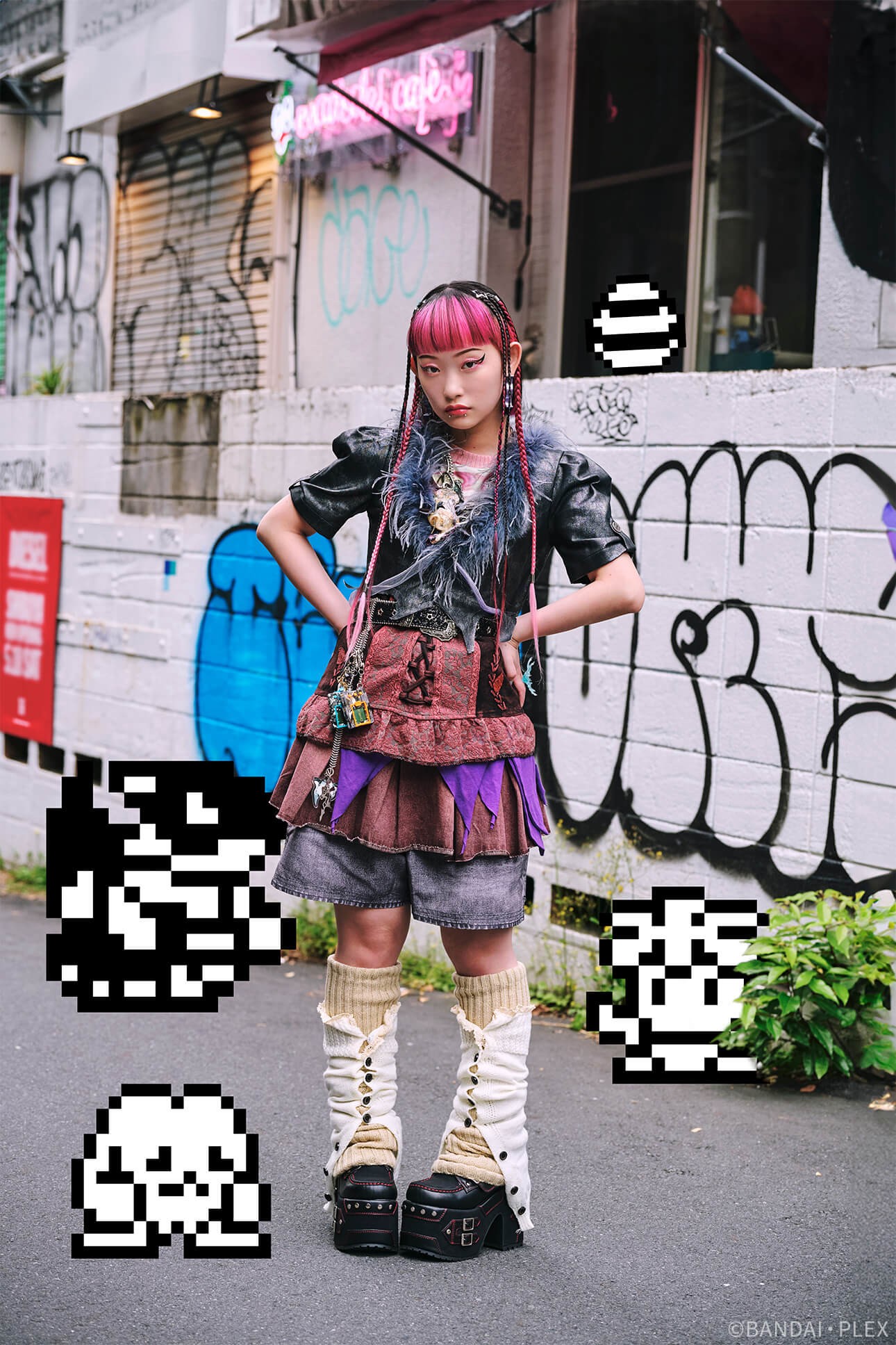 BANDAI DIGIMON Digital Monster V-PET HYPE DROP EDITION feat. Utaha - Mosiac Blue COLOR ดิจิม่อน วีเพ็ท ไฮป์ดรอป อุตาฮะ[LOT JP]