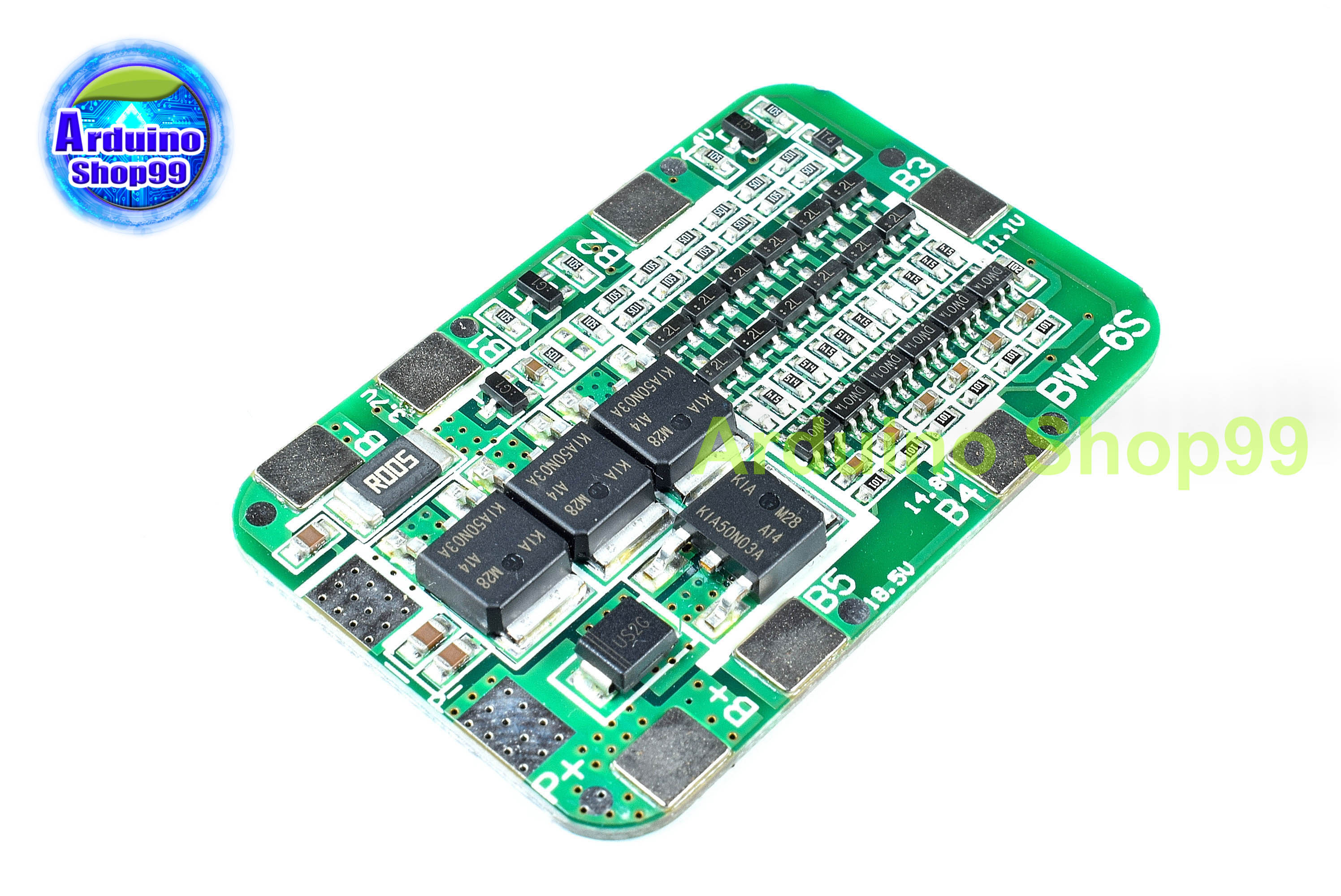 6S 15A 24V PCB BMS Protection Board For 6 Pack 18650 Lithium Battery