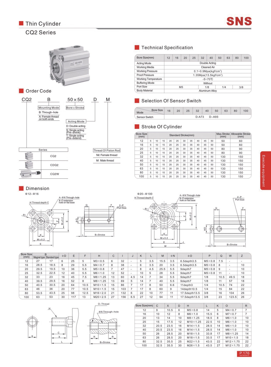 CQ2B - กระบอกลม CQ2B
