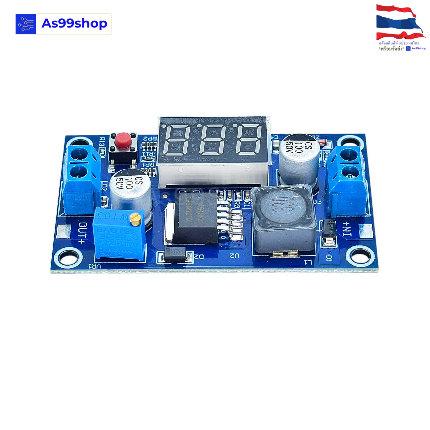 โมดูลบอร์ด DC-DC XL6009 Digital Boost Step Up 4.5-32V to 5-35V (Step-up)