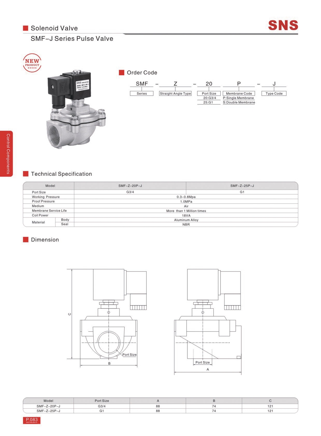 SMF-J Valve - SMF-J Pulse Valve