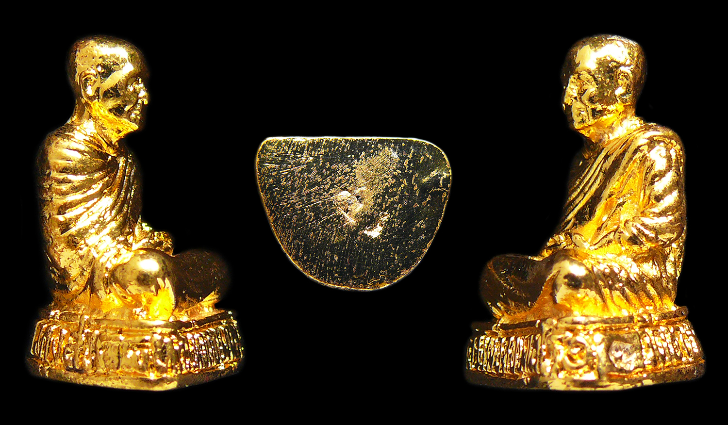 รูปหล่อรุ่นแรก หลวงพ่อลอย กุสโร วัดชายคลอง อ.ทุ่งสง จ.นครศรีธรรมราช ปี2538 กะไหล่ทอง พร้อมกล่อง