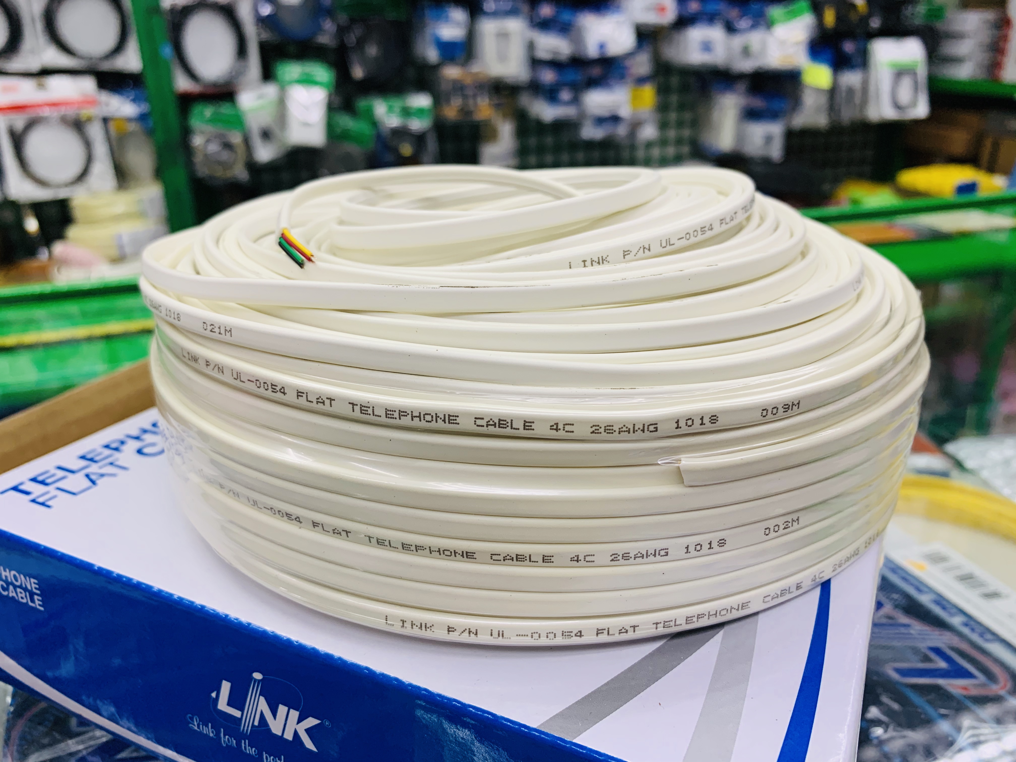 UL-0054 FLAT Telephone 26 AWG 4 C 100M/Easy Box*