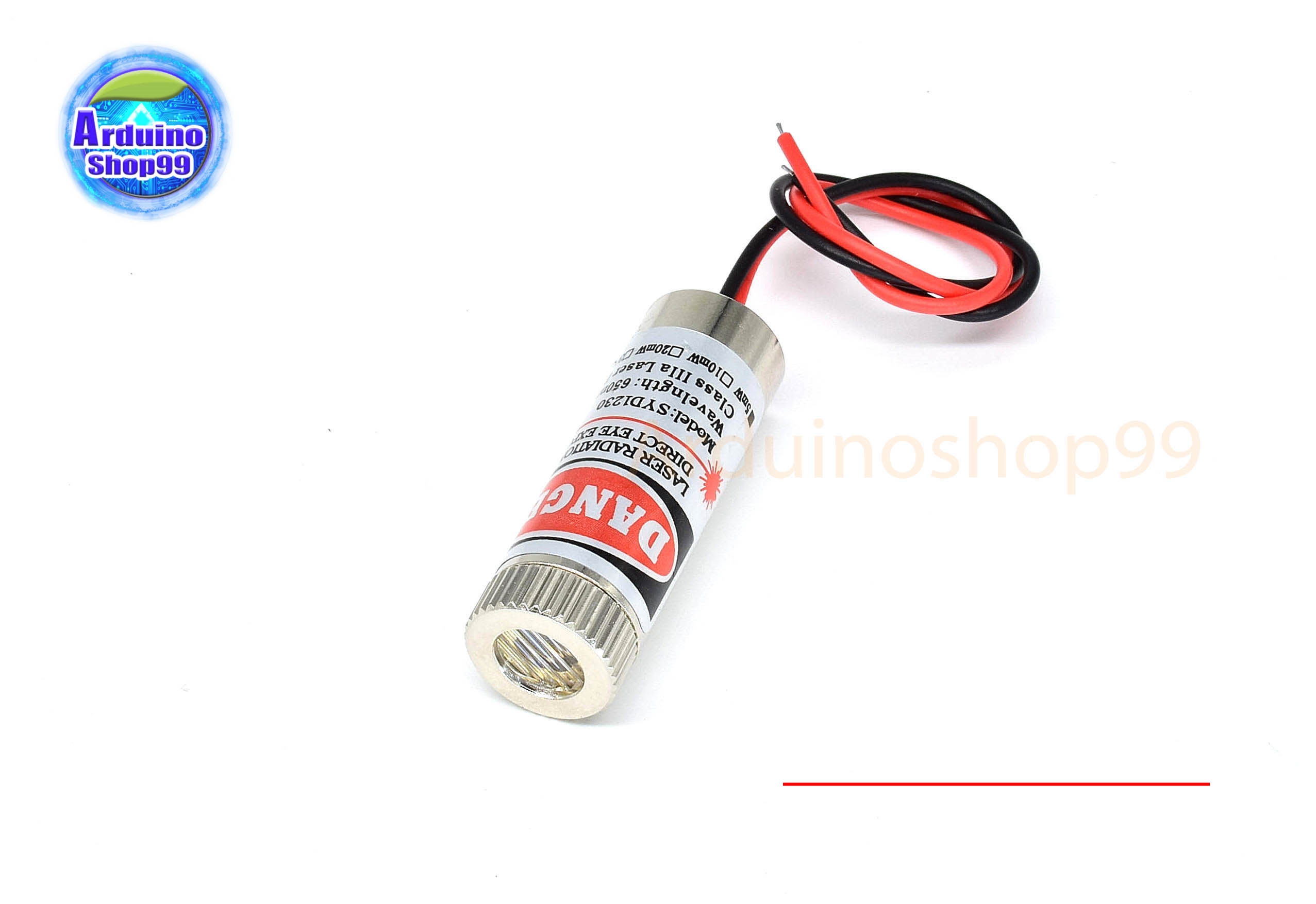 Laser 5mW 650NM เลเซอร์แบบเส้นตรง-สีแดง ปรับโฟกัสได้