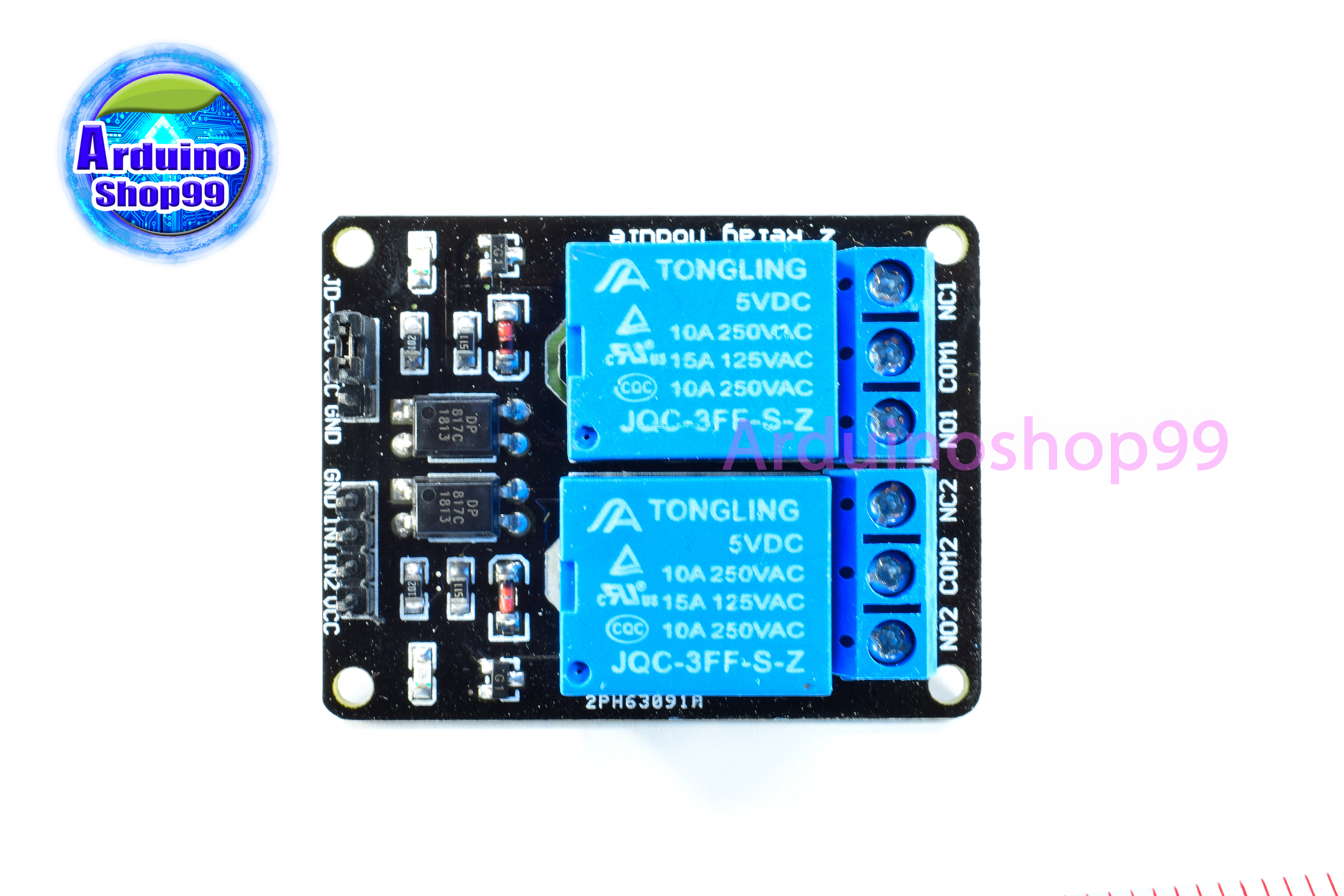 Relay 5V 2 Channel 10 A low level trigger