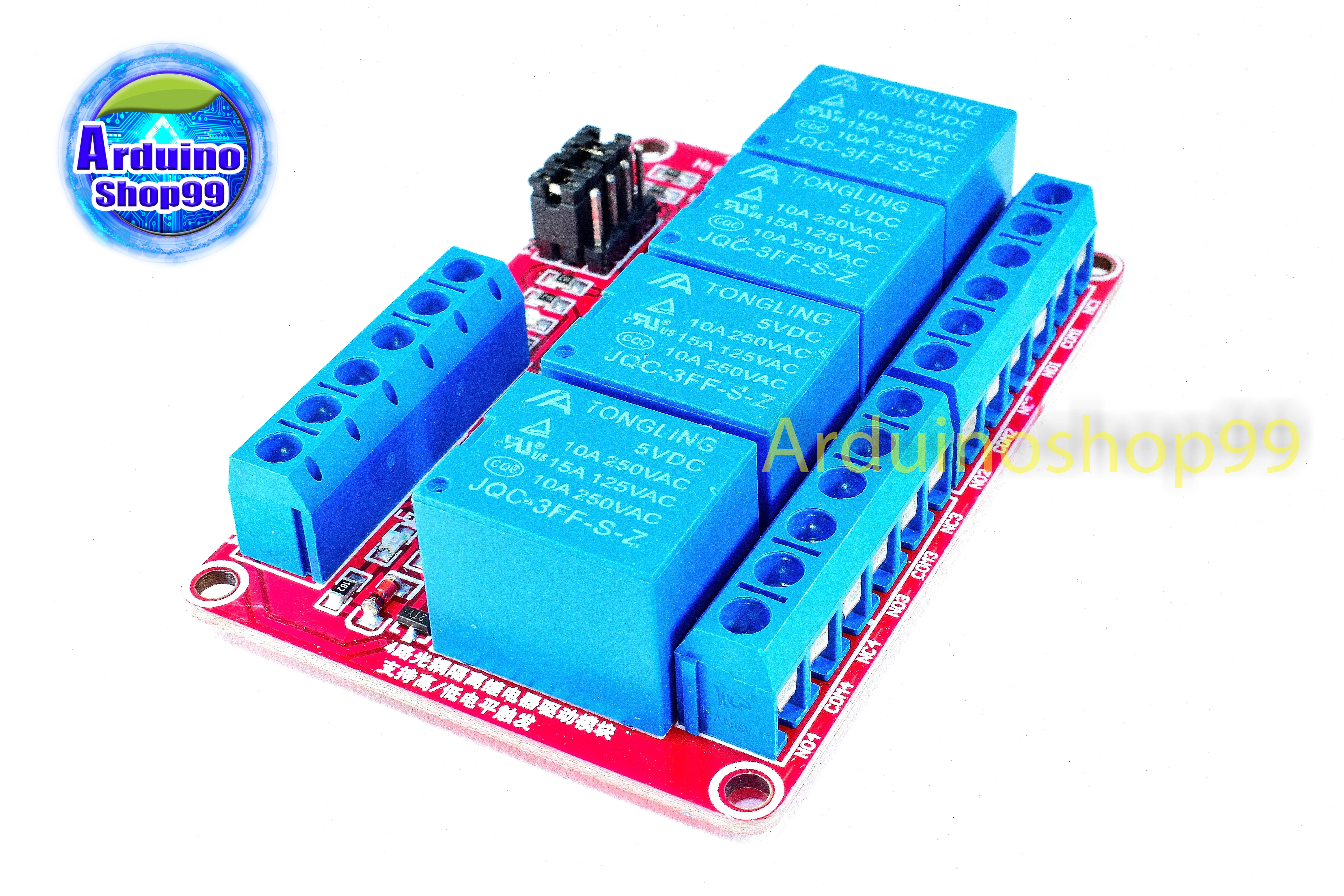 Relay 5v 4 Channel 10A 250V แบบ Active High/Low
