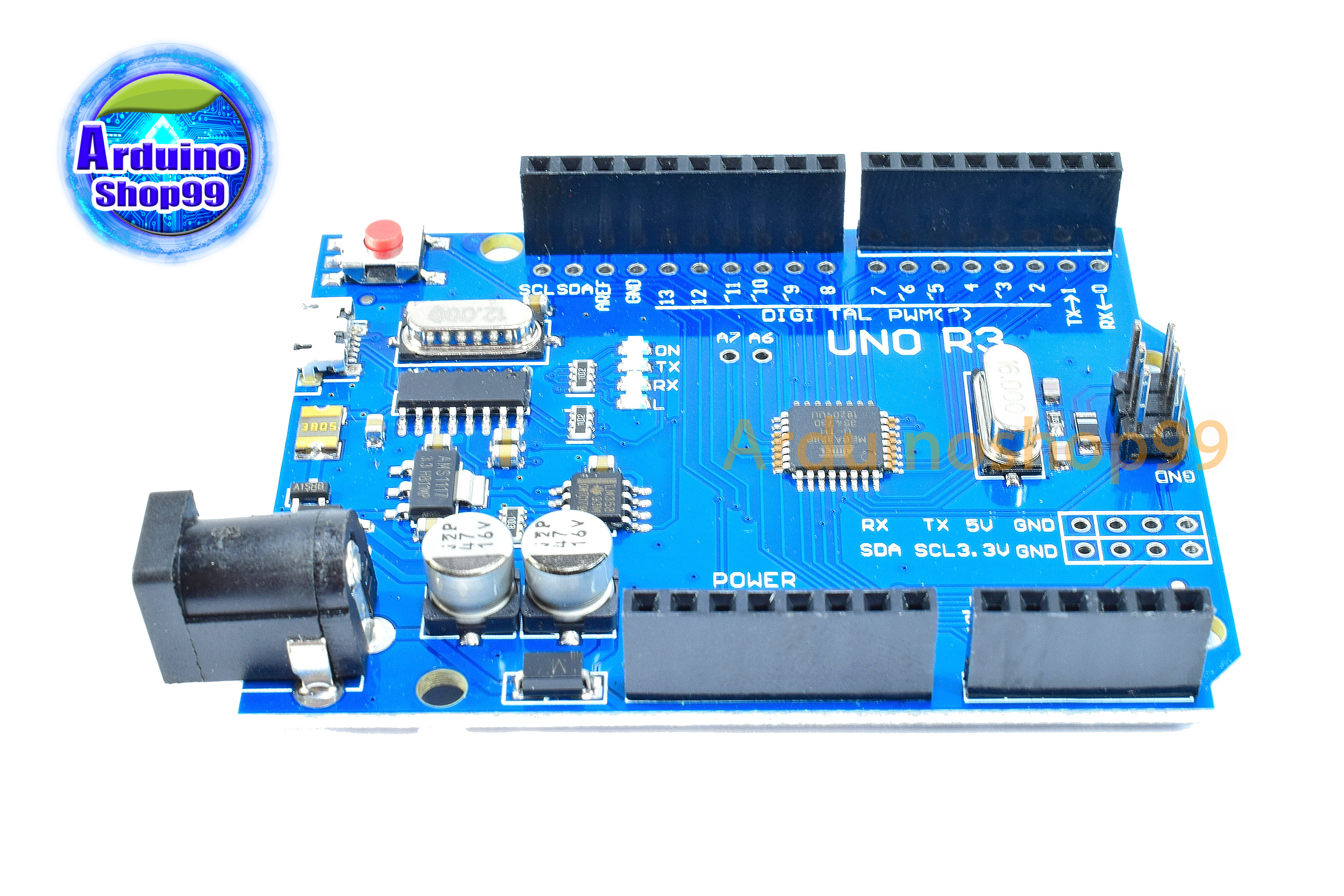 1 ชุด จำนวน 5 ตัว UNO R3 Micro USB + ก้างปลา + สาย USB