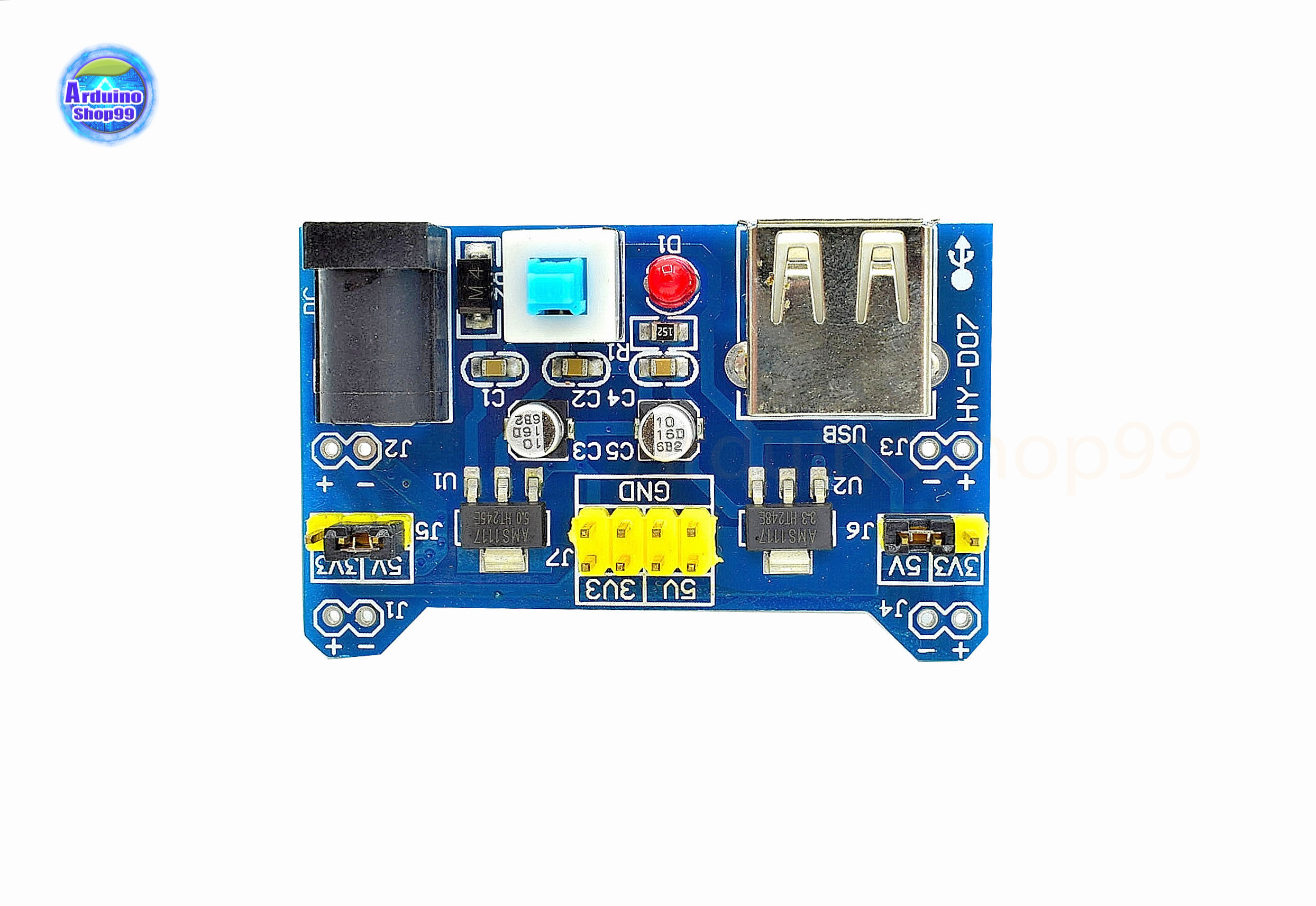 Breadboard dedicated power supply module compatible 5V, 3.3V