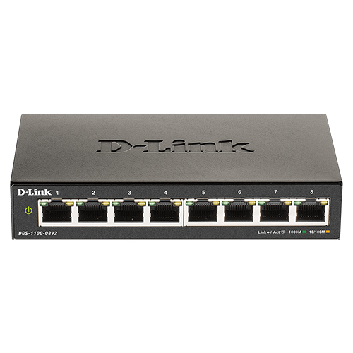 DGS-1100-08PV2 8-Port Gigabit PoE Smart Managed Switch