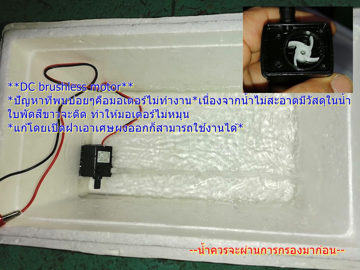 ปั๊มน้ำ DC 12V 240L/H แบบจุ่มน้ำ มอเตอร์ไร้แปรงถ่าน เงียบ ทน ใช้กับโซลาร์เซลล์ / แบตเตอรี่(แบบจุ่มน้ำ)