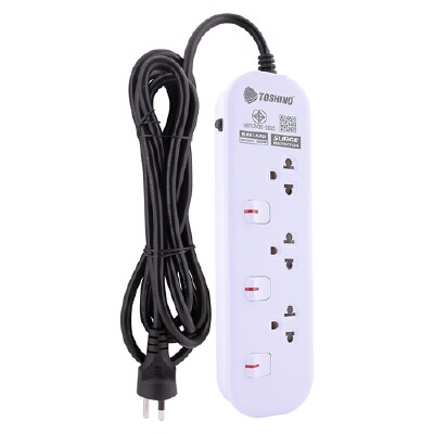 TOSHINO JT3-3M ปลั๊กพ่วง 3ช่อง/ 3สวิตซ์/ 3เมตร 16A/3600W