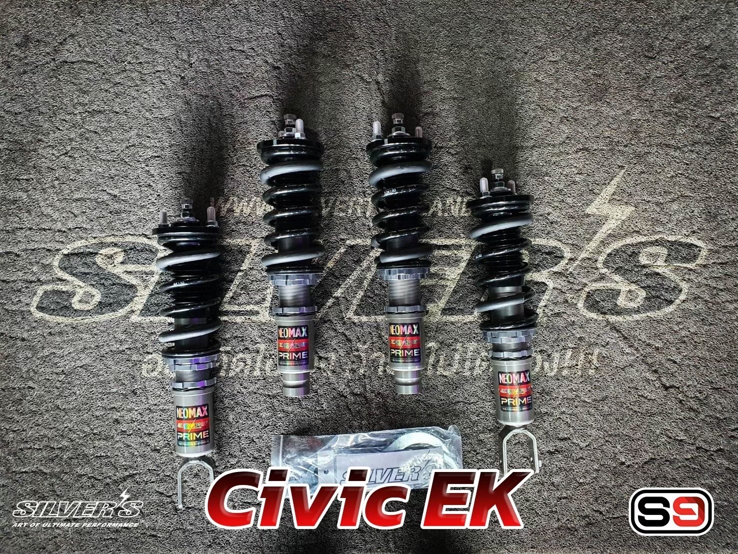 โช๊คอัพสตรัทปรับเกลียว Silver’s รุ่น NeoMaxPrime สำหรับรถ HONDA CIVIC EK