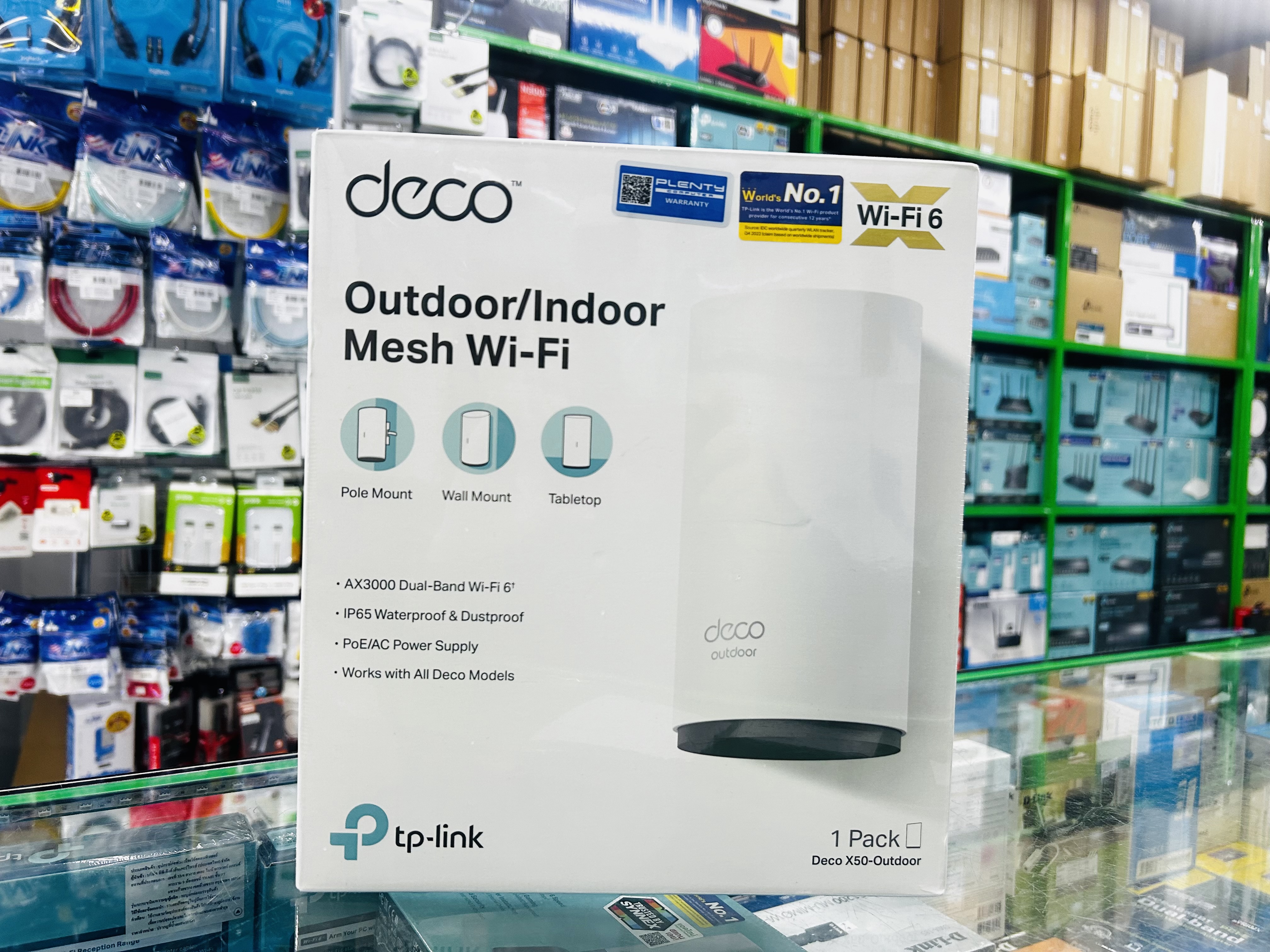 Deco X50-Outdoor AX3000 Outdoor/Indoor Mesh Wi-Fi 6 Unit
