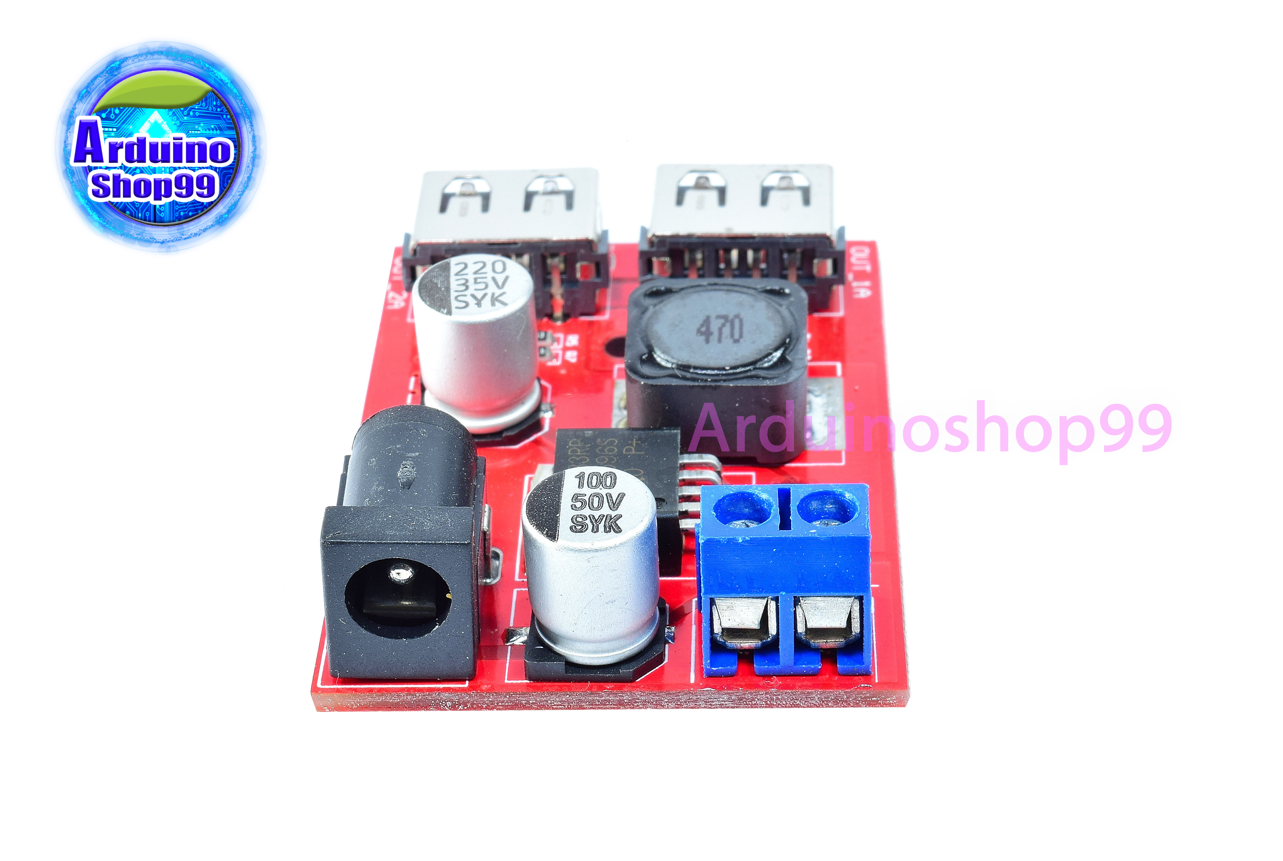 DC-DC step-down module car charging solar regulator board 9V/12V/24V/36V to 5V 3A