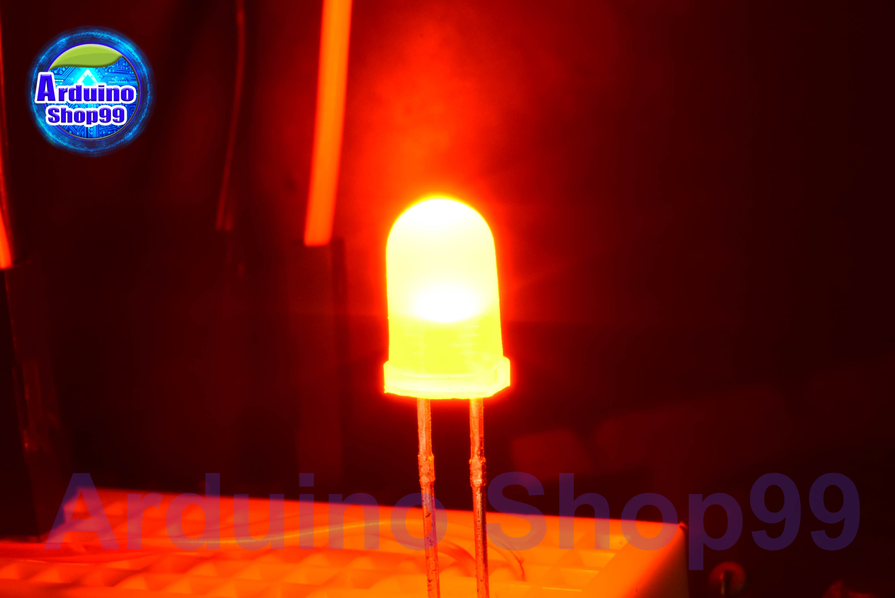 LED 5mm Orange (สีส้ม) 1 ชุด 20 ตัว