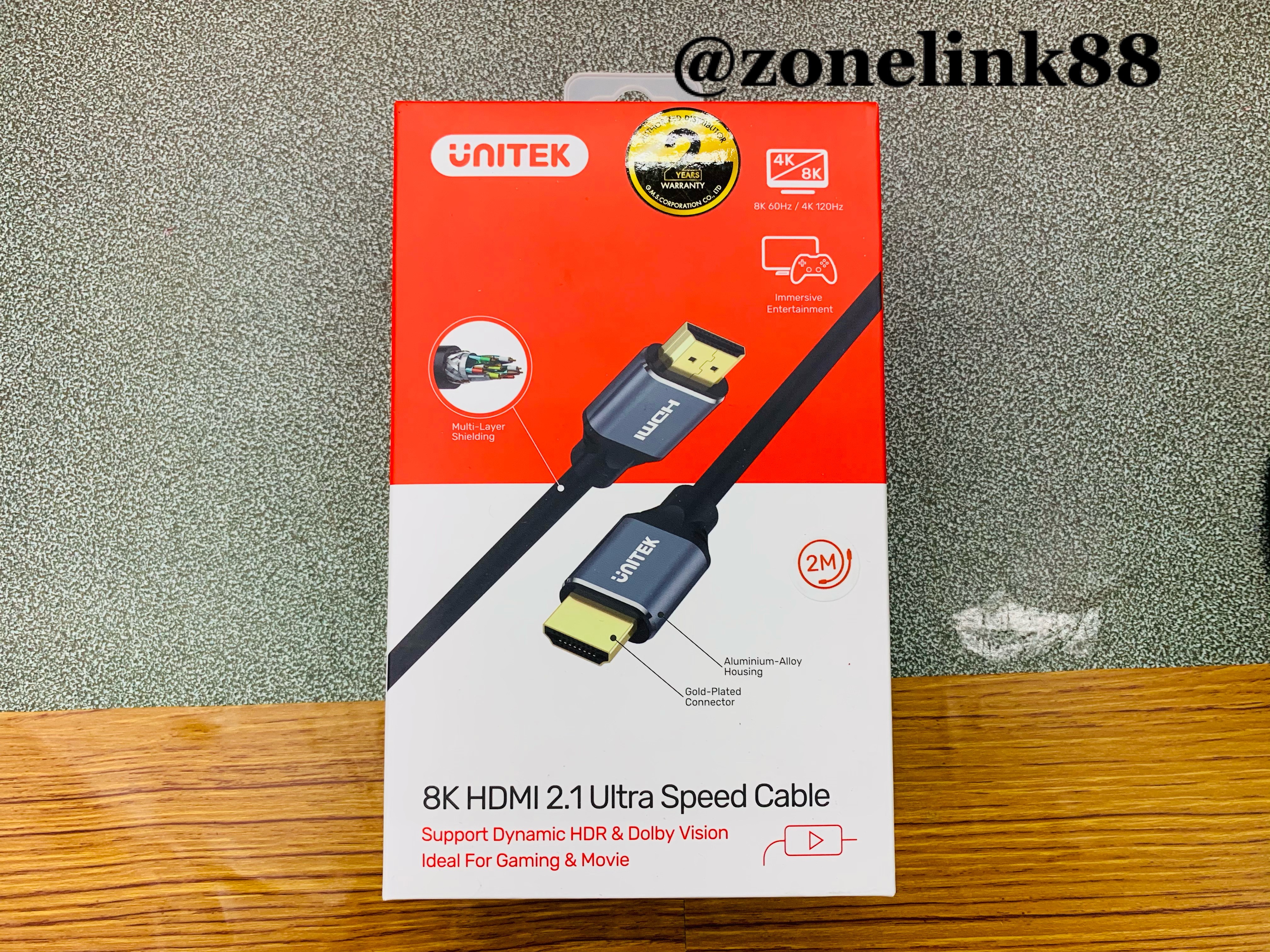 8K Ultra High Speed HDMI 2.1 Cable (Support PS5 4K @120Hz) C138 UNITEK