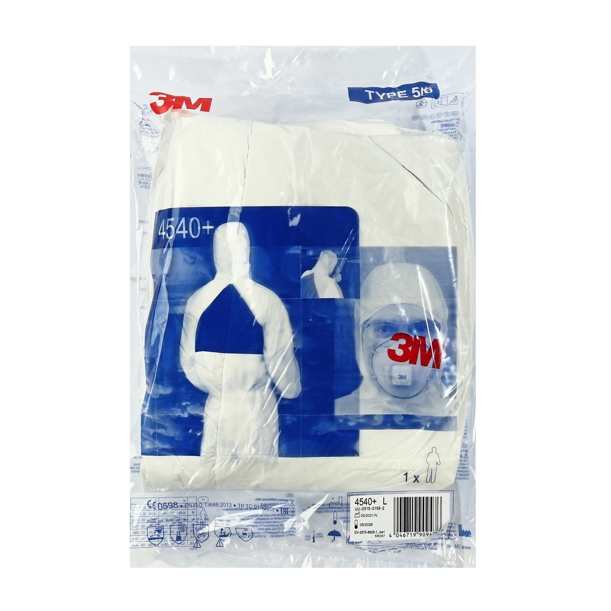 3M รุ่น 4540+ ชุดป้องกันฝุ่นและสารเคมี ไซส์ L,XL