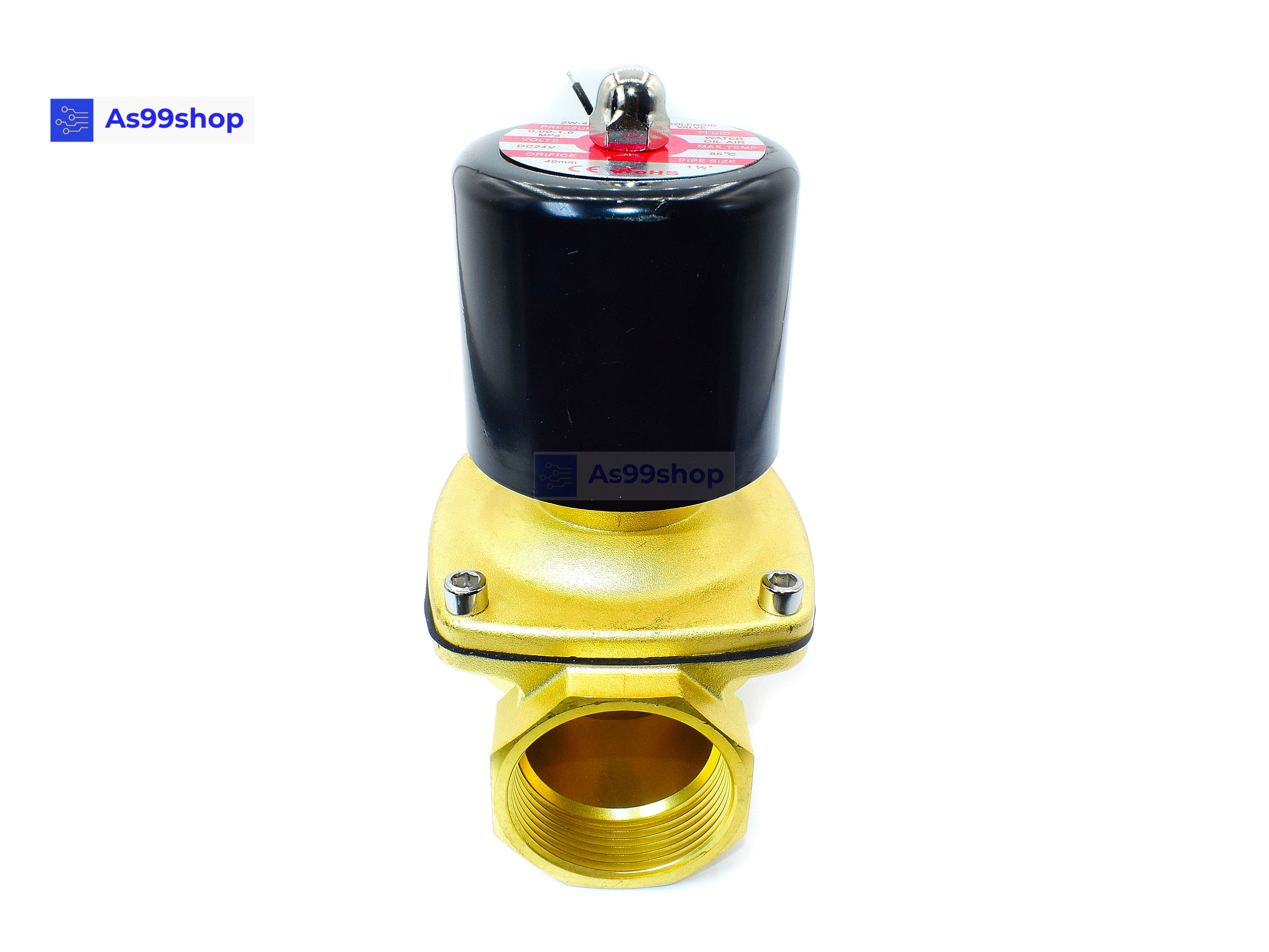 Solenoid Valve โซลินอยด์วาล์วทองเหลือง NC ปกติปิด 1 1/2" 24VDC