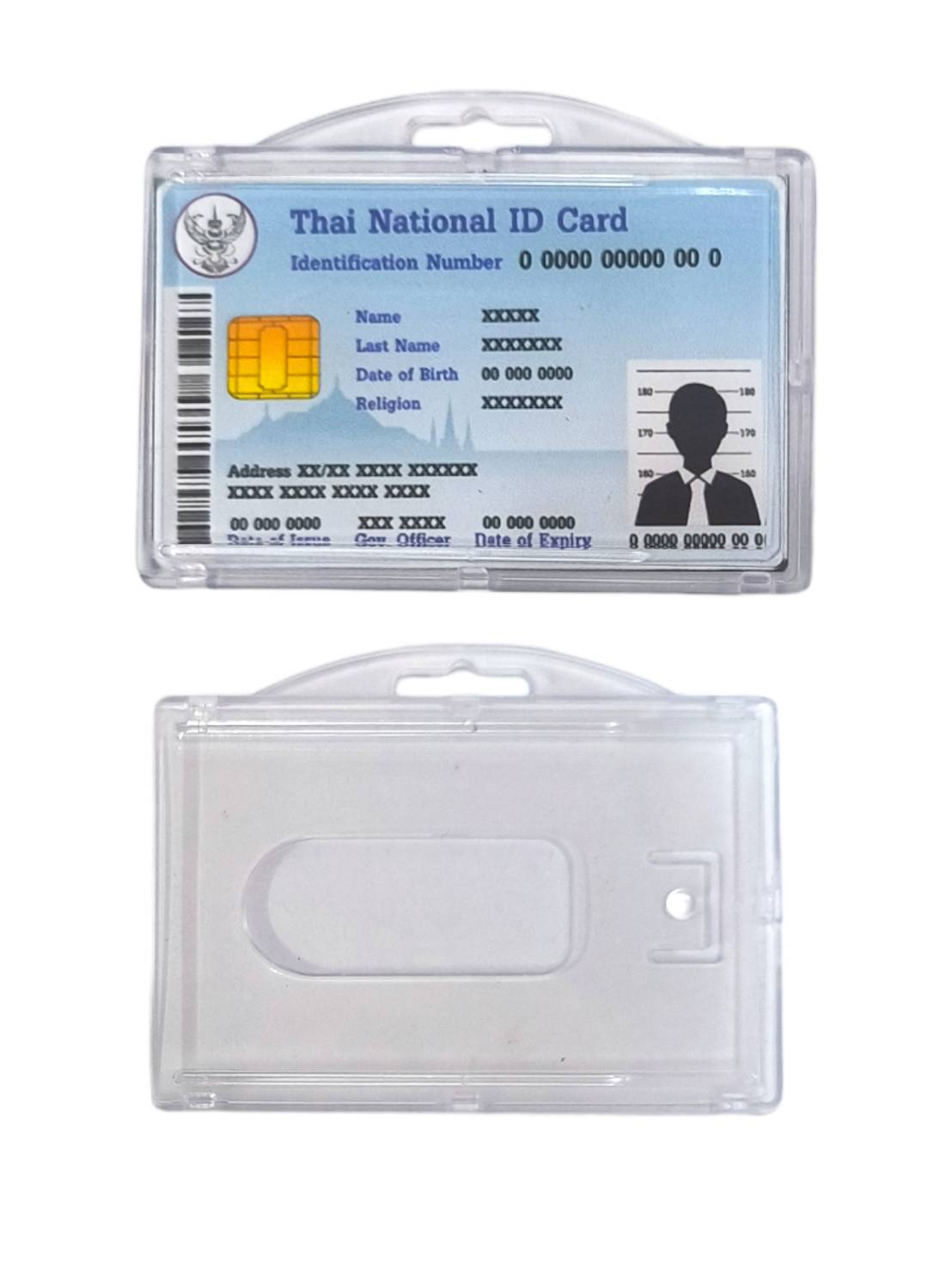 กรอบป้ายชื่อ แบบใส ปิดหน้า แนวตั้ง-นอน