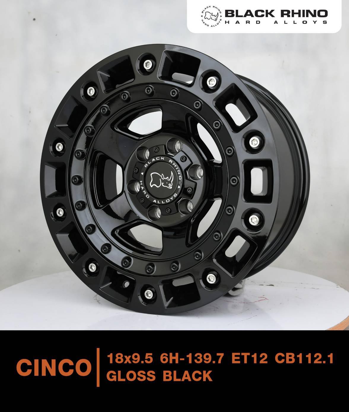ล้อ BLACK RHINO CINCO ขอบ 18 ราคาพิเศษล้อออฟโรด