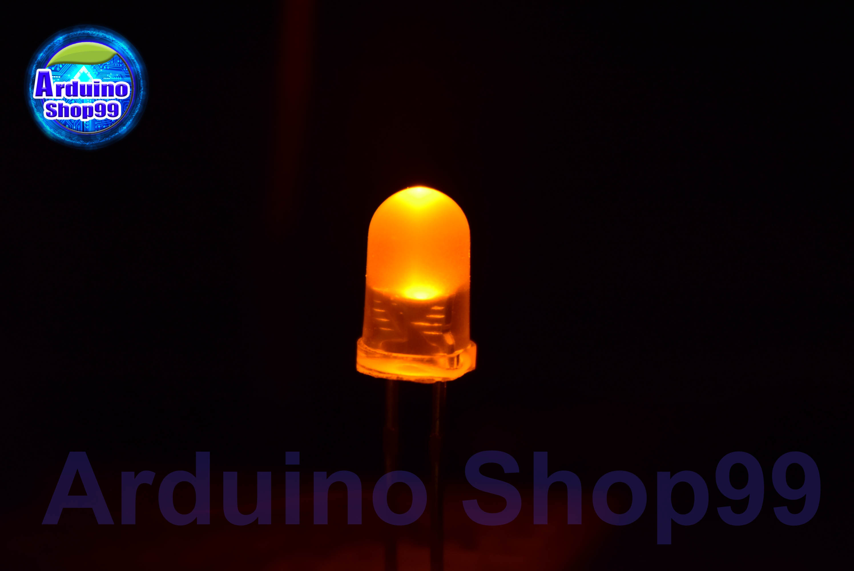 LED 5mm Yellow (เหลือง) 1 ชุด 10 ตัว