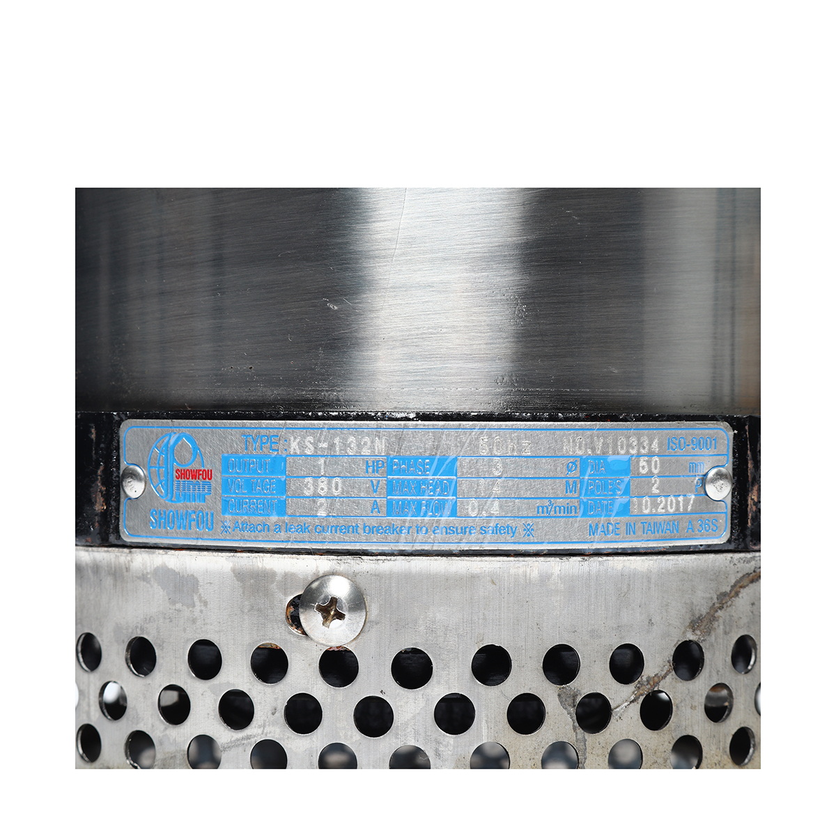 SHOWFOU KS-132 ปั๊มแช่สแตนเลส 2" 1HP/380V (น้ำมาก) 400L/MIN