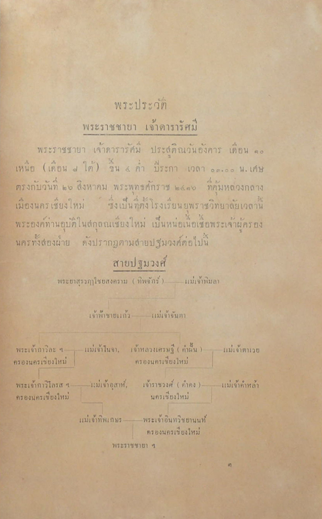 พระประวัติ พระราชชายา เจ้าดารารัศมี