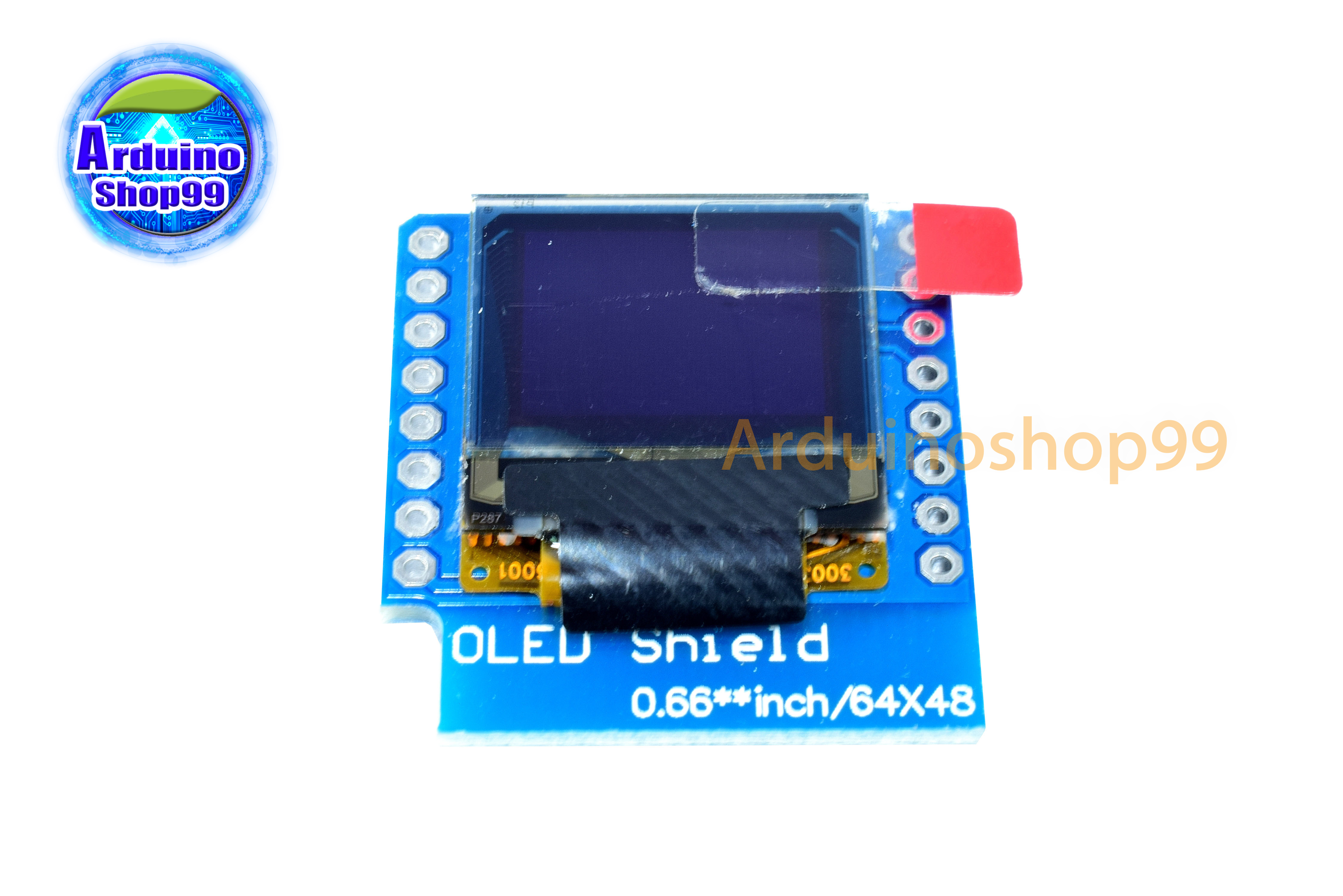 จอแสดงผล OLED ขนาด 0.66 นิ้ว แบบ SPI-I2C FOR D1 MINI