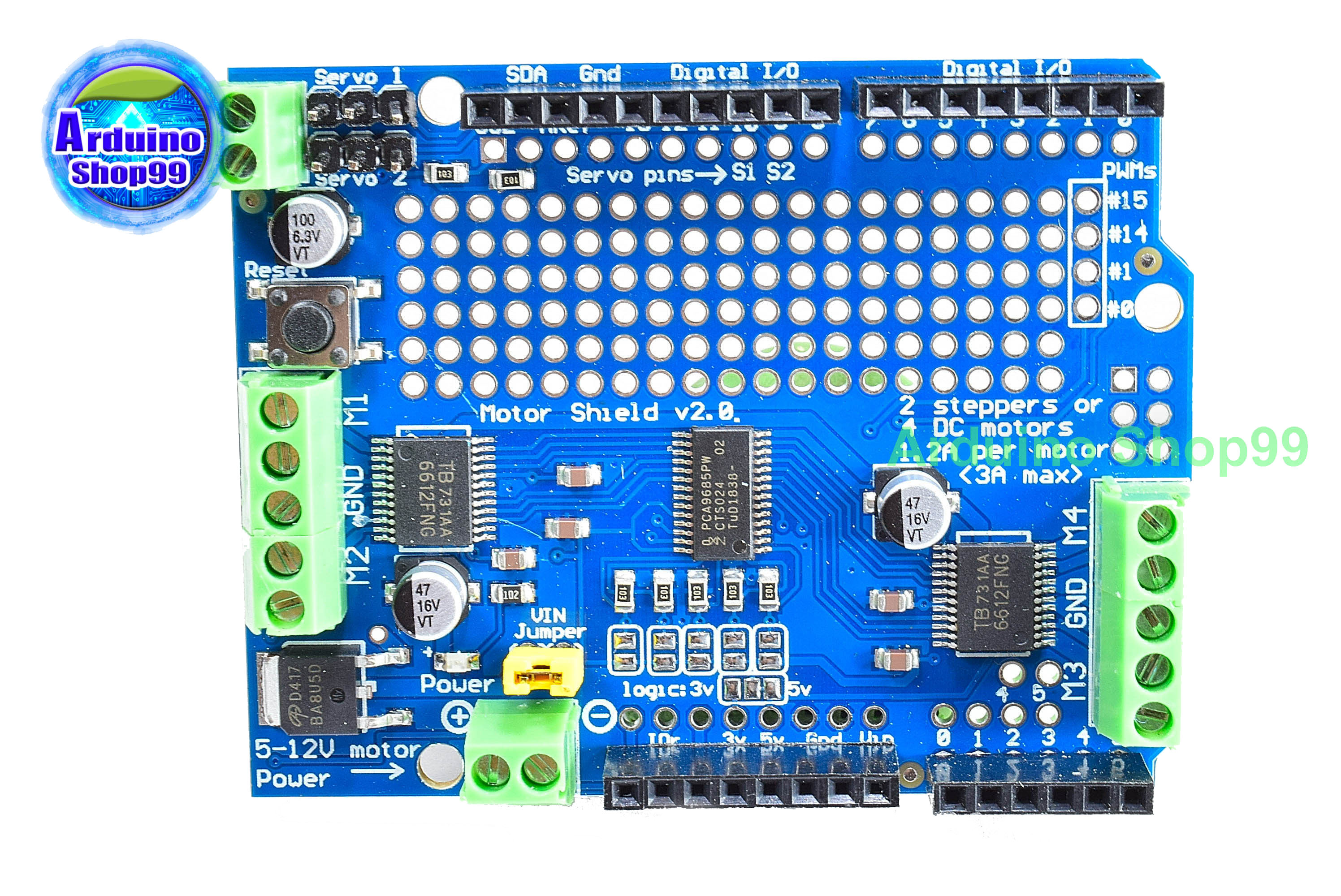 Motor/Stepper/Servo Shield v2 DC Stepper Motor Servo Drive Module