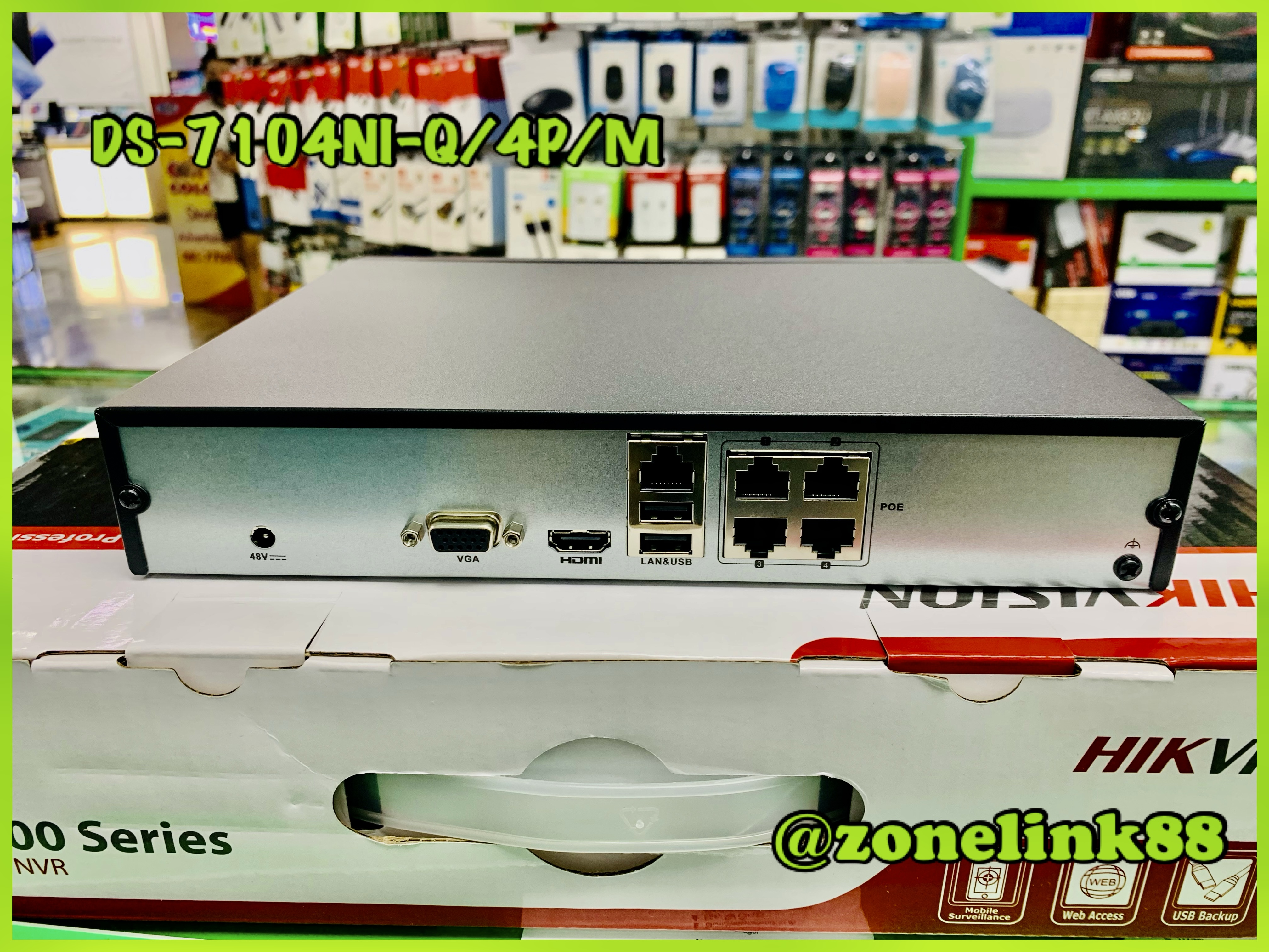 Hikvision NVR DS-7104NI-Q1/4P/M 4-ch Mini 1U 4 PoE NVR