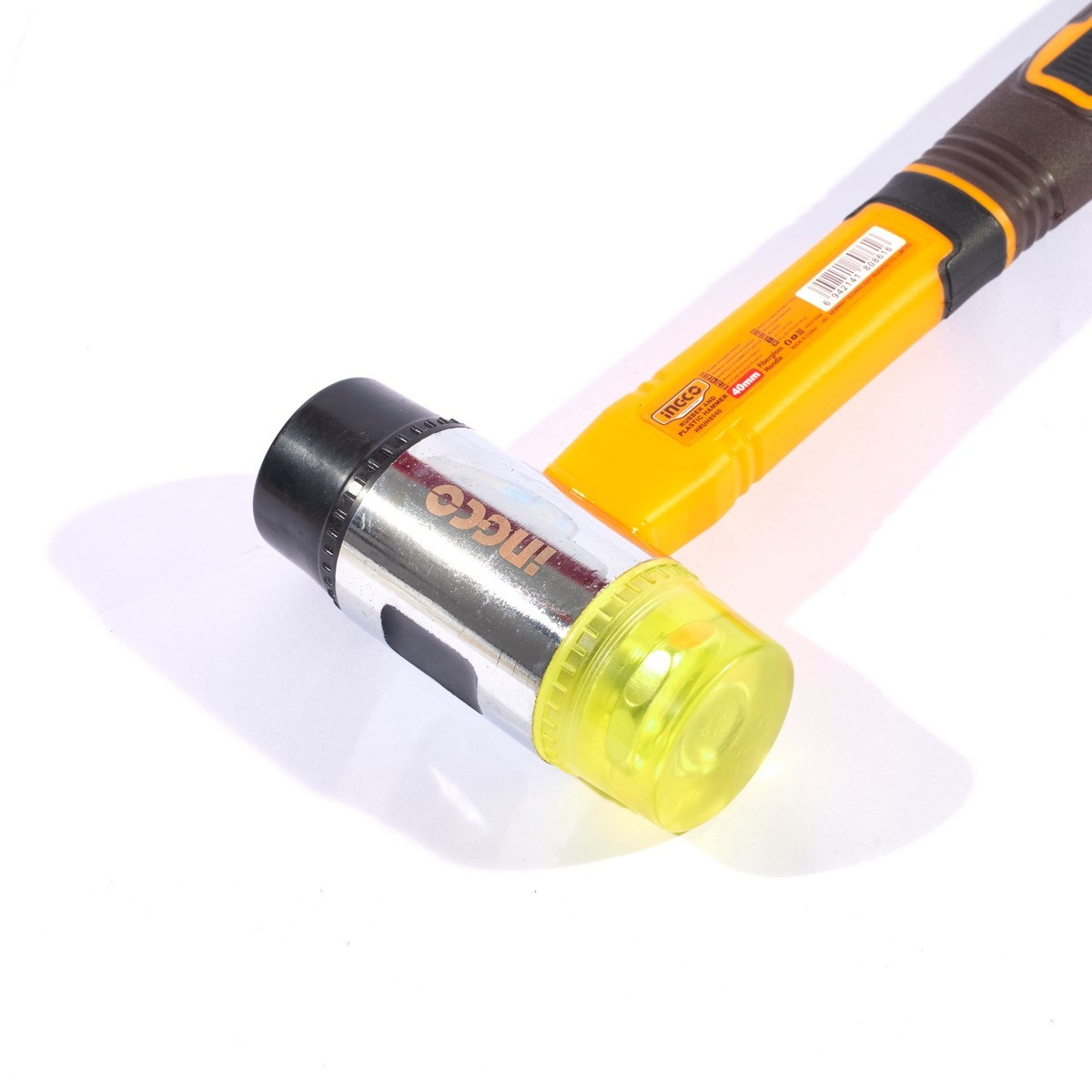 INGCO HRUH8940 ค้อนหัวยาง+หัวพลาสติก ด้ามไฟเบอร์ 40mm