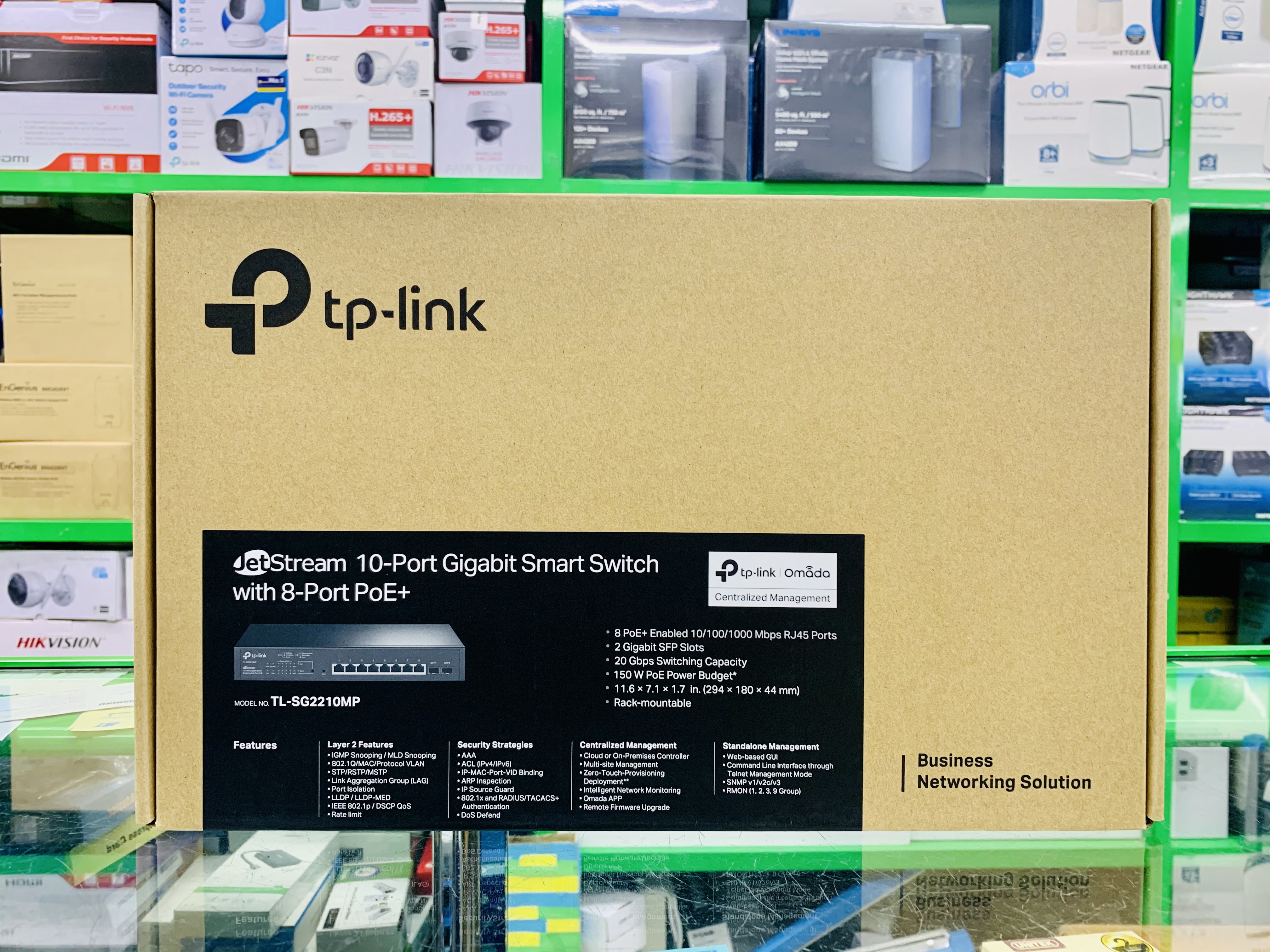 TP-Link TL-SG2210MP JetStream 10-Port Gigabit Smart Switch with 8-Port PoE+