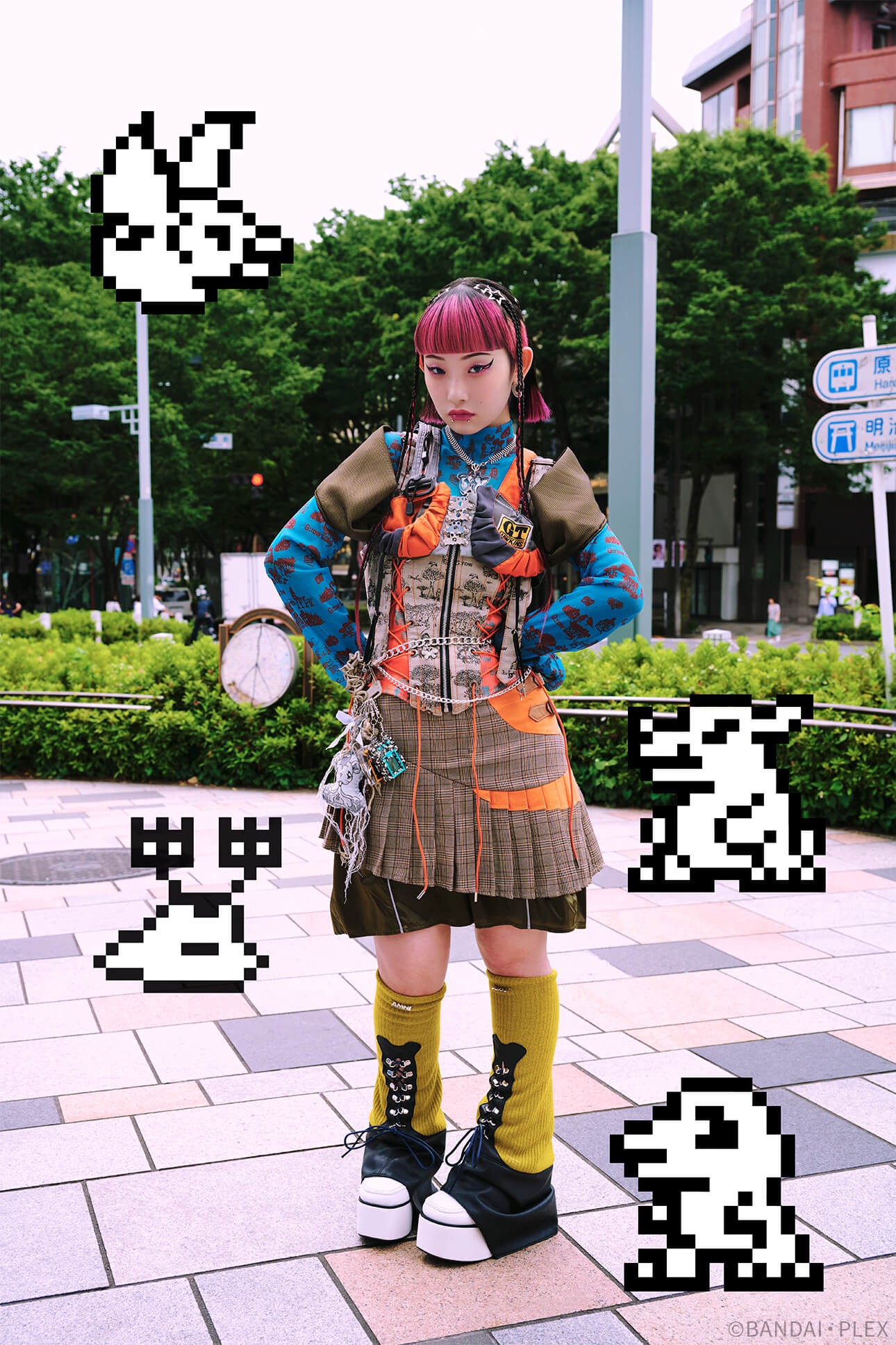 BANDAI DIGIMON Digital Monster V-PET HYPE DROP EDITION feat. Utaha - Mosiac Blue COLOR ดิจิม่อน วีเพ็ท ไฮป์ดรอป อุตาฮะ[LOT JP]