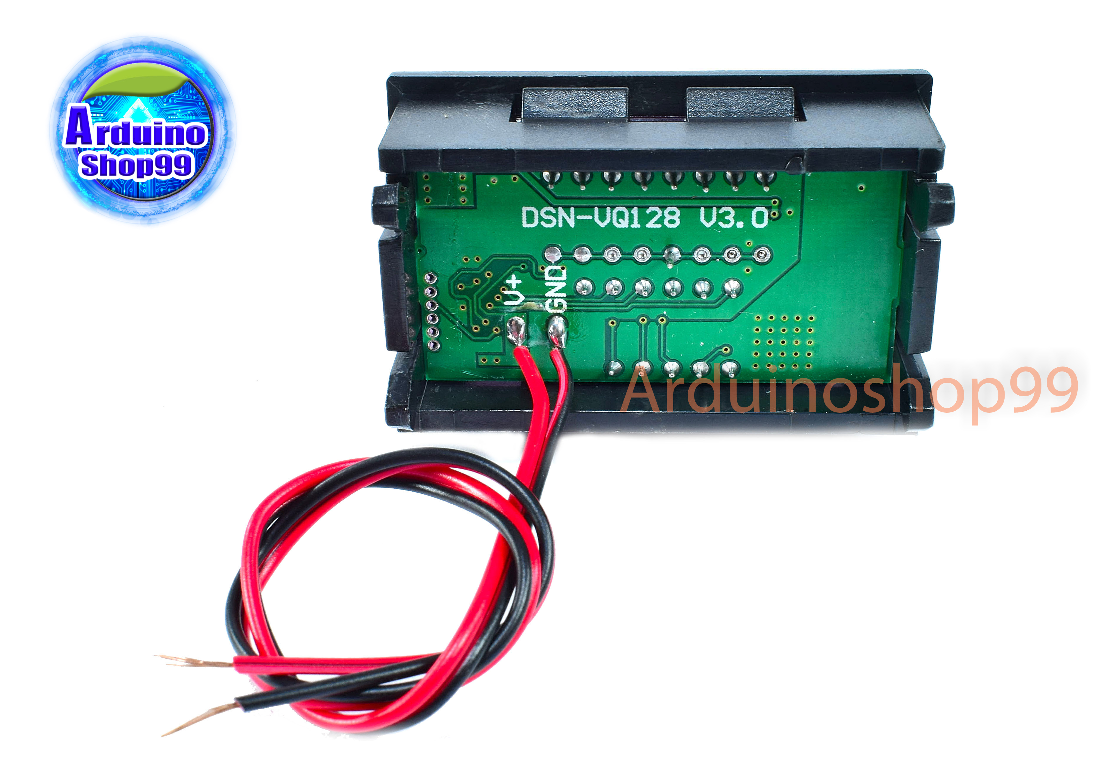 จอแสดงผล ค่าโวลต์ DC voltage meter head 0.56 inch LED 12V - 60V