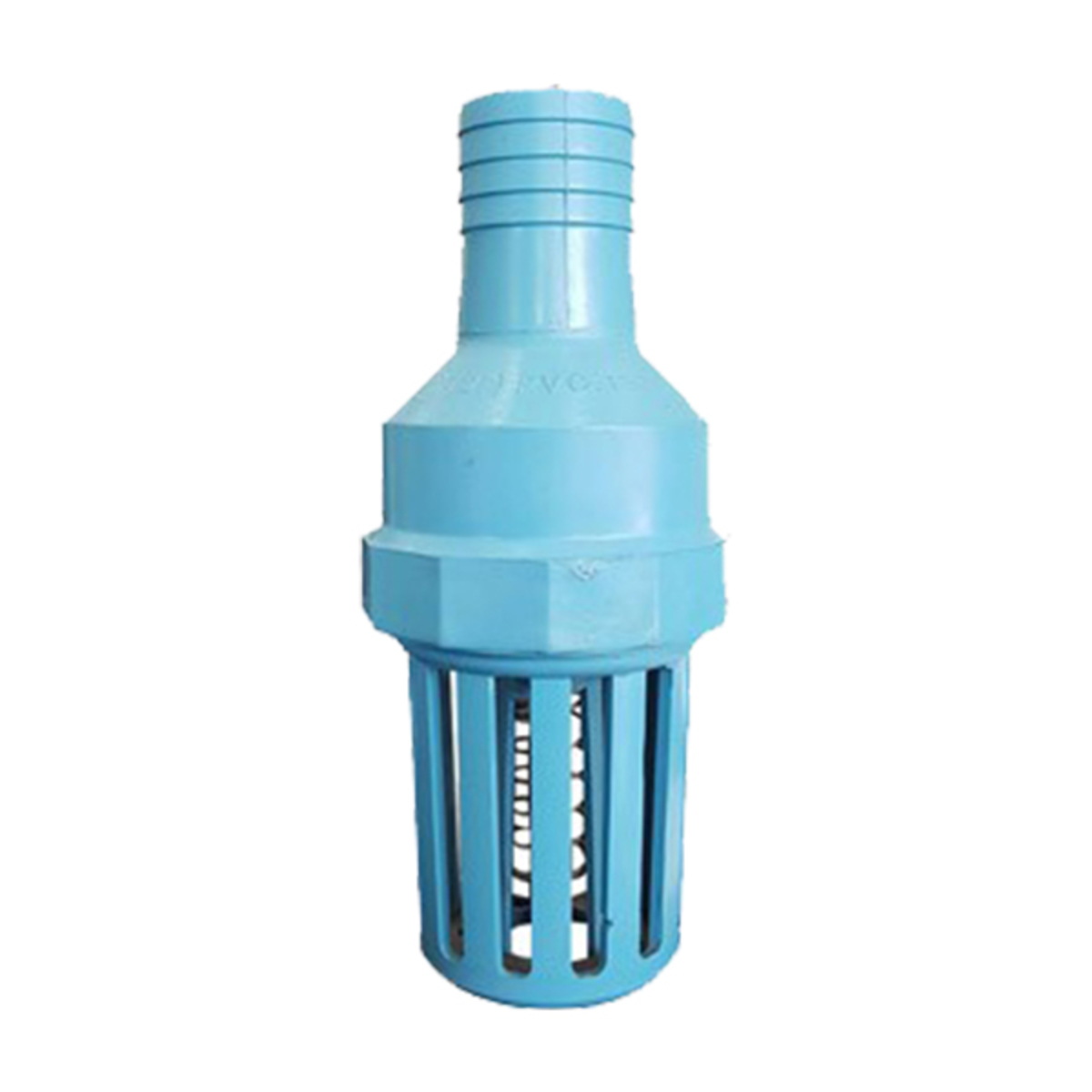 ฟุตวาล์ว / หัวกระโหลก PVC สวมสาย ลิ้นน้ำไทย สีฟ้า 2"