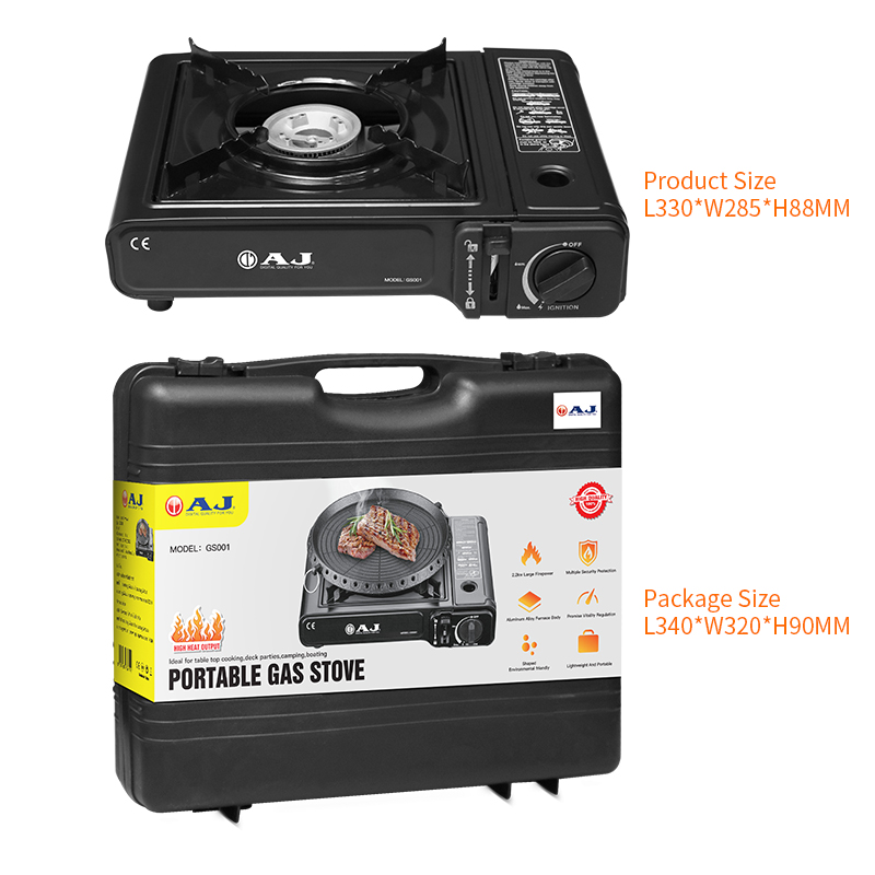 AJ เตาแก๊สปิคนิค รุ่น AJ-GS001 เตาแก๊สพกพา สำหรับ Camping หรือใช้งานนอกบ้าน รับประกัน 1 ปี