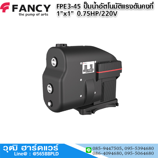 FANCY FPE3-45 ปั๊มน้ำอัตโนมัติแรงดันคงที่ 1"x1" 0.75HP/220V H.45m 70L/min