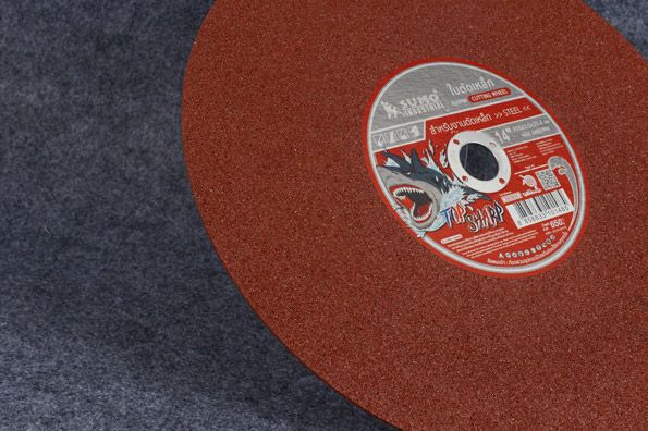 SUMO ใบตัดไฟเบอร์ 14"x3x25.4 สีแดง (TOP SHARP) (25ใบ/กล่อง)