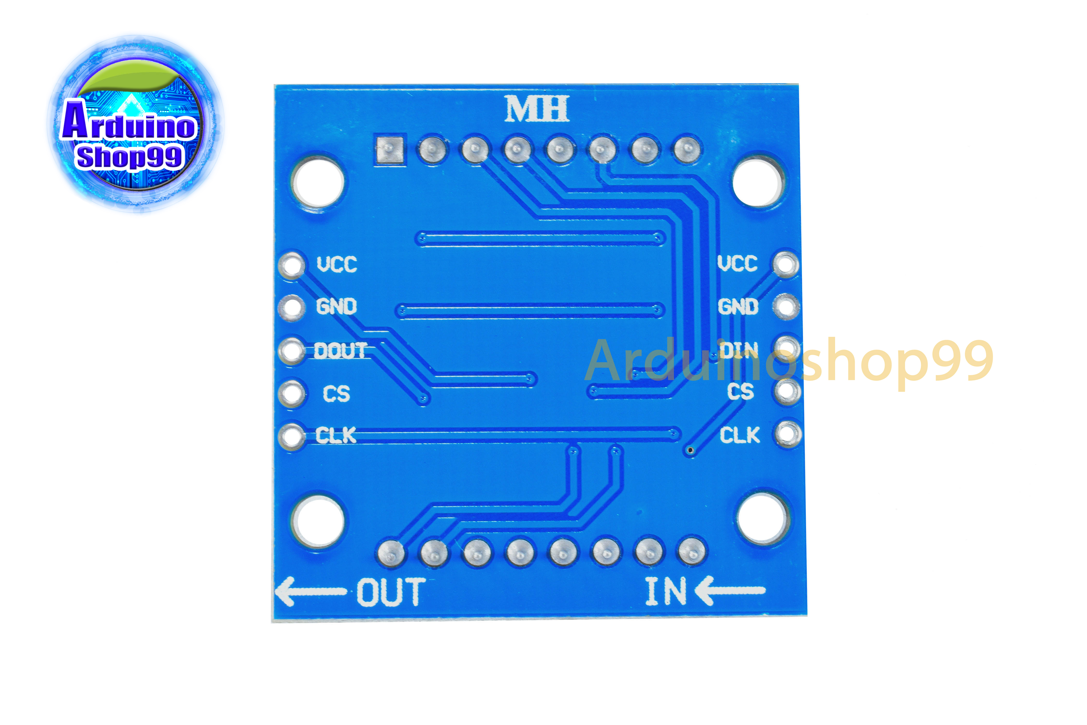 MAX7219 dot matrix module control module MCU control drive LED (สีน้ำเงิน)